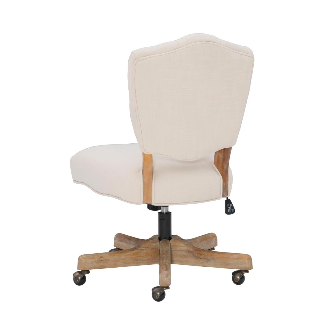 Linon Hazel Natural Office Chair - Ergonomic Mesh Back & Padded Seat for Home & Office Comfort - Perfect for Long Hours of Work or Gaming