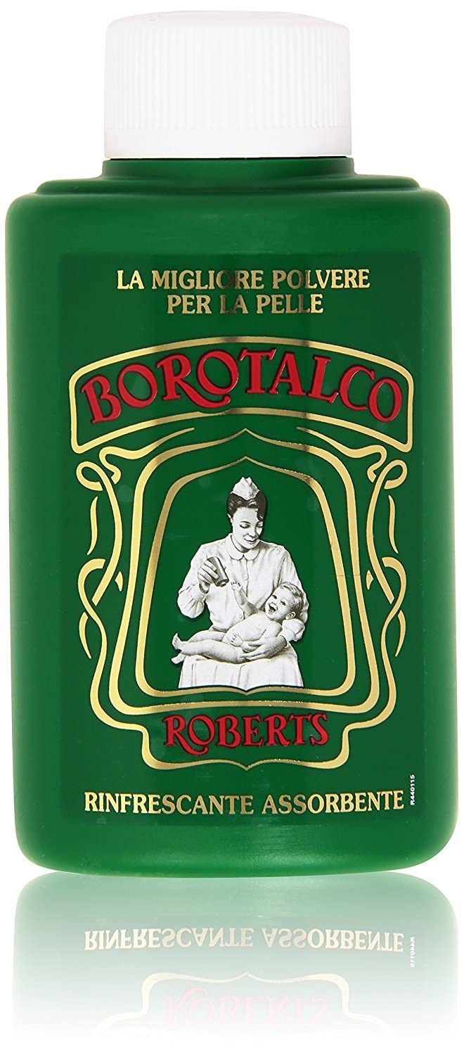 Roberto's Italian Borotalco Classic Talcum Powder - Travel Size Shaker Bottle (3.5oz) | Fresh Scent for Men & Women | Perfect for Gym, Travel & Daily Use