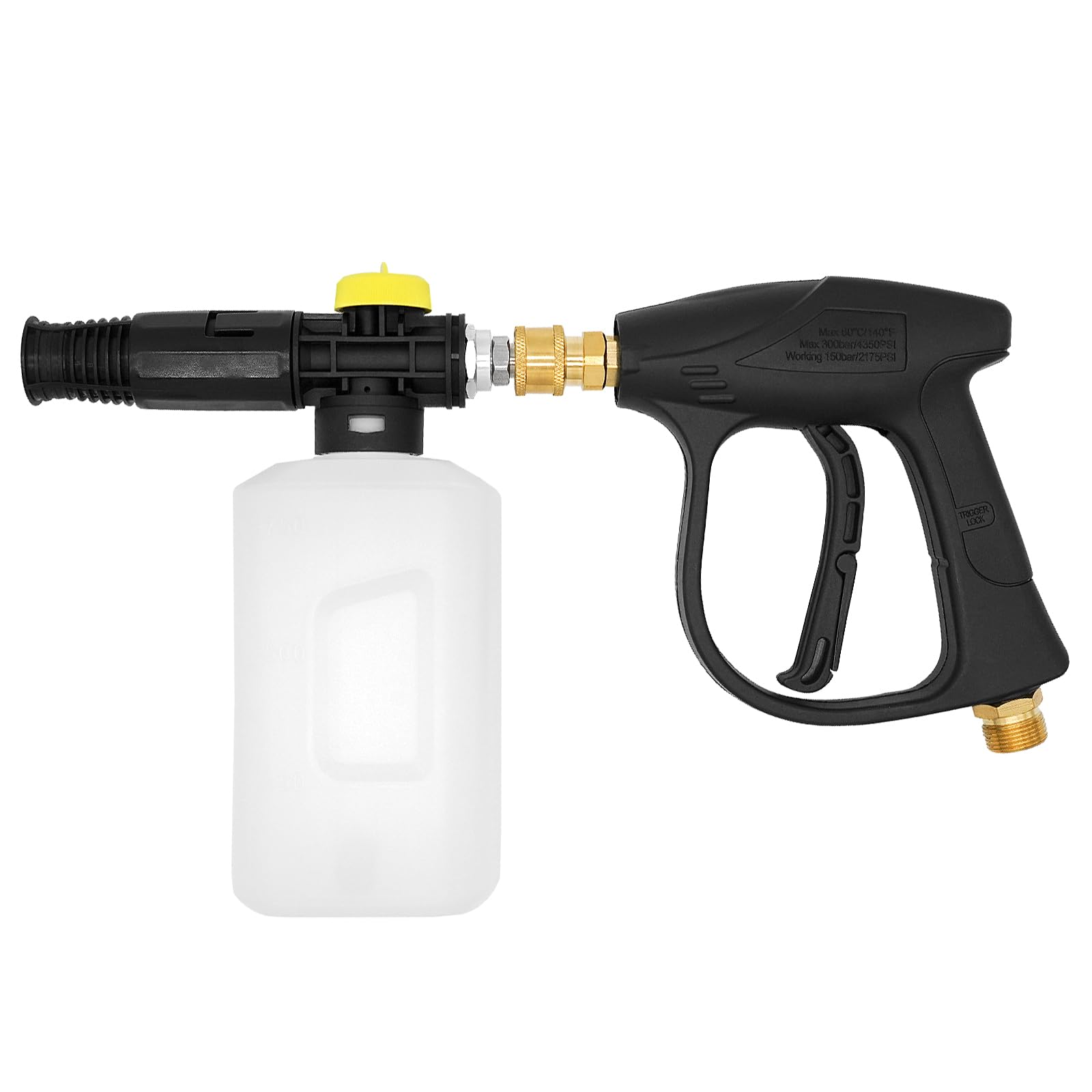 **DERMAL Snow Foam Cannon for Pressure Washer - 1/4 Inch Quick Connector, 4000 PSI High Pressure Washer Gun with Adjustable Nozzle - Perfect for Car Washing, Motorcycle, and Home Cleaning**