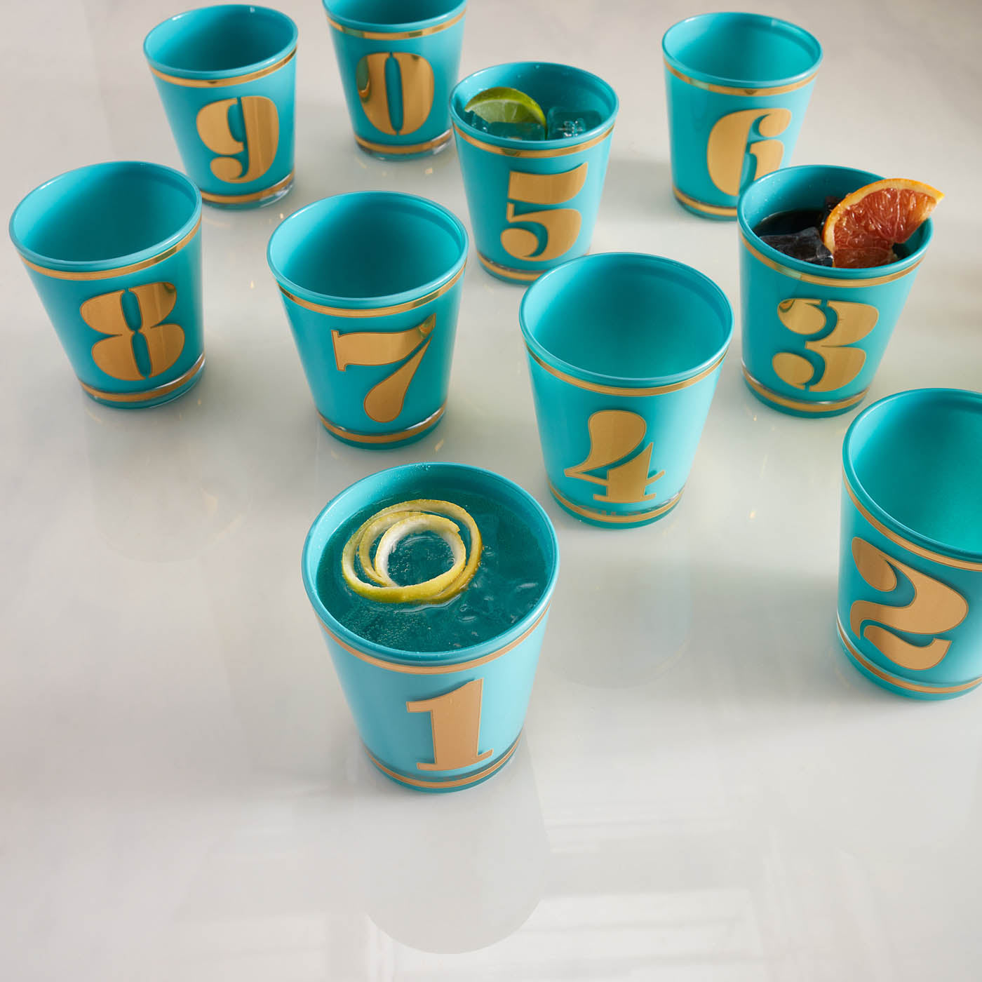 Lucky Number Whiskey Rocks Glass Set - Engraved Drinking Glasses for Bourbon, Scotch & Cocktails - Perfect for Home Bar, Parties & Gifts