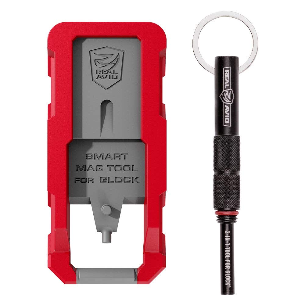 Real Avid Glock Armorer Tool Kit: 2-in-1 Gun Multitool with Front Sight Tool, Punch Down Tool & Magazine Tool for Unloading, Disassembly & Maintenance | Compatible with Glock Pistols | Perfect for Gunsmithing, Range Maintenance & Home Armory