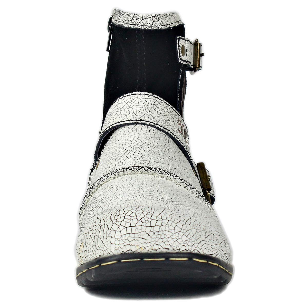 Stylish Men's Chukka Cowboy Boots - Leather Motorcycle & Hiking Ankle Boots with Side Zipper - Fashion Casual Footwear (White) - Perfect for Riding, Outdoor Adventures & Everyday Wear