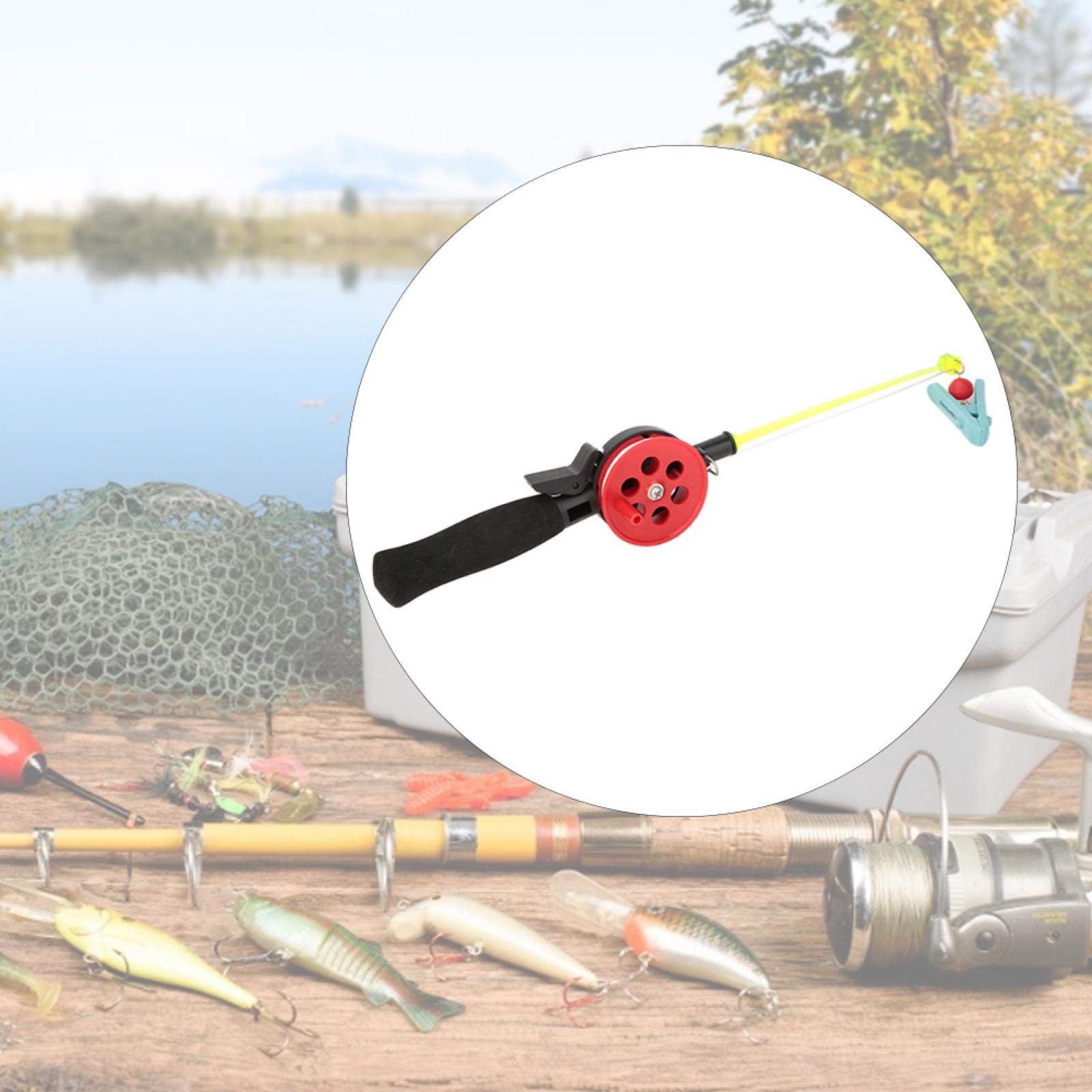 Outdoor Fishing Pole and Reel Combo Set - Lightweight Ice Fishing Rod for Kids & Beginners - Perfect for Freshwater, Saltwater, and Ice Fishing Adventures