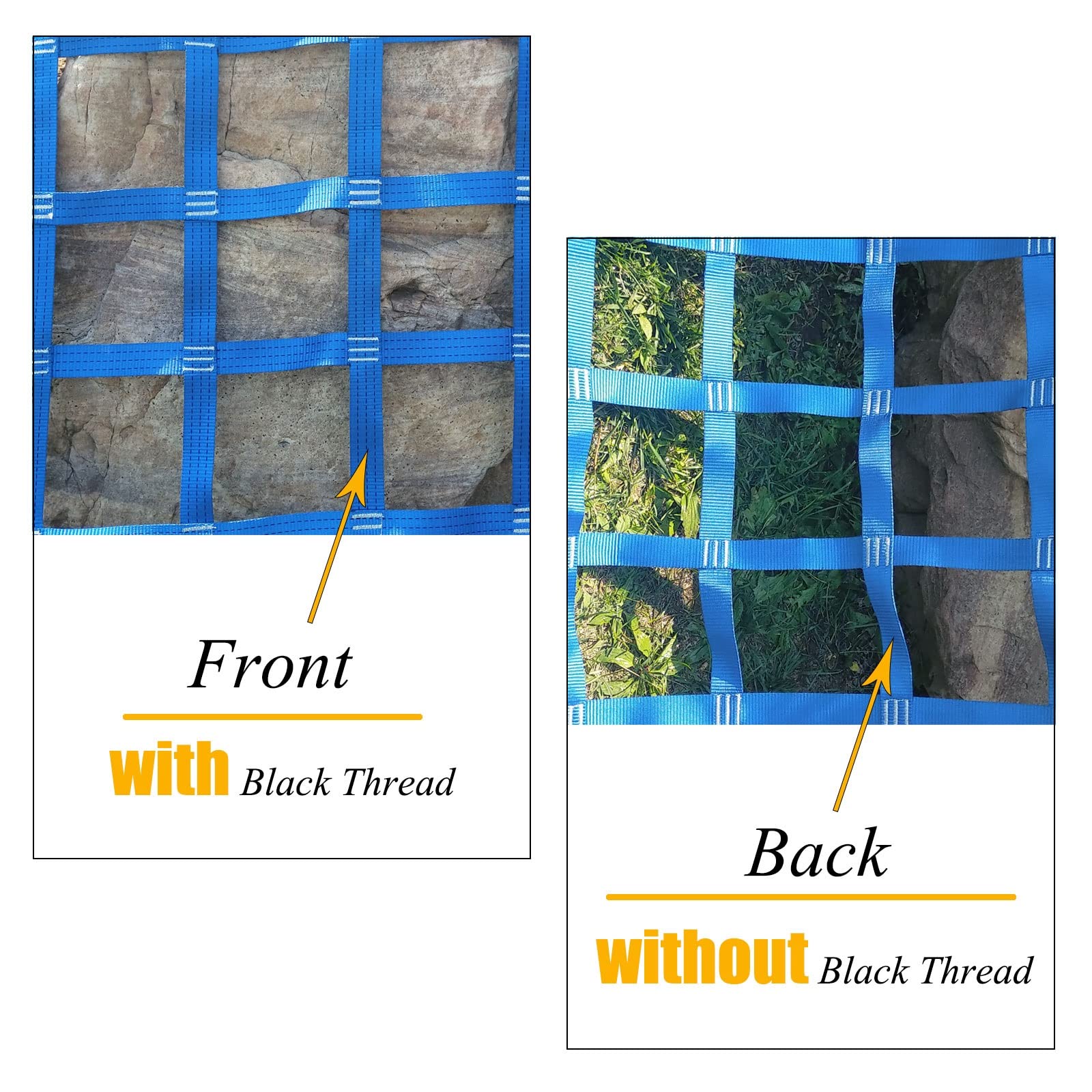 Climbing Net for Treehouse & Playground - Heavy Duty Cargo Rope Netting for Indoor/Outdoor Jungle Gym, Ninja Course Accessories, Kids & Adults Swing Set - Perfect for Backyard, Park, School & Adventure Play (Blue)