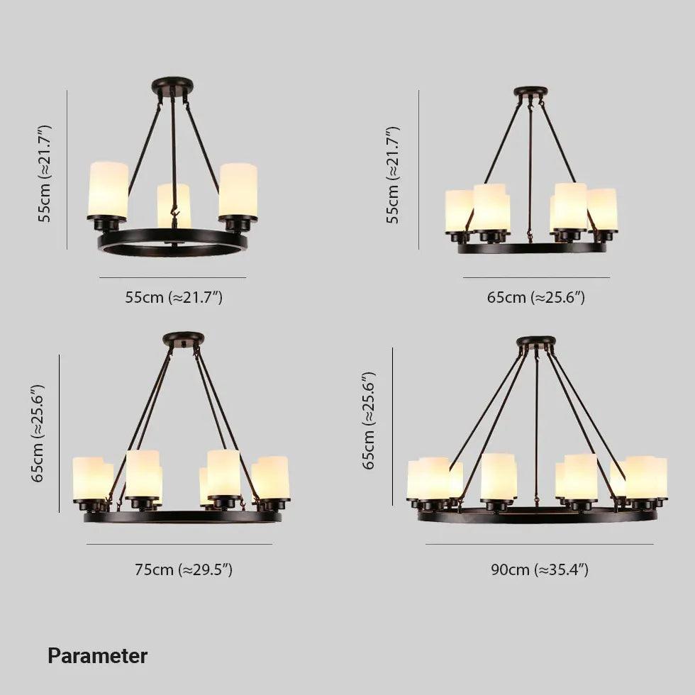 Modern Black Glass Pendant Light with Multi-Light Design - Perfect for Kitchen Island, Dining Room, and Living Room Lighting