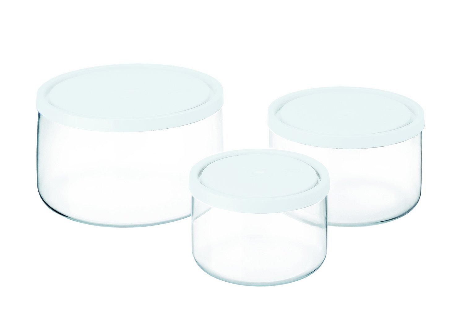 Premium Simax Borosilicate Glass Storage Containers - Airtight, Microwave & Oven Safe - Perfect for Meal Prep, Leftovers & Pantry Organization (Set of 3)