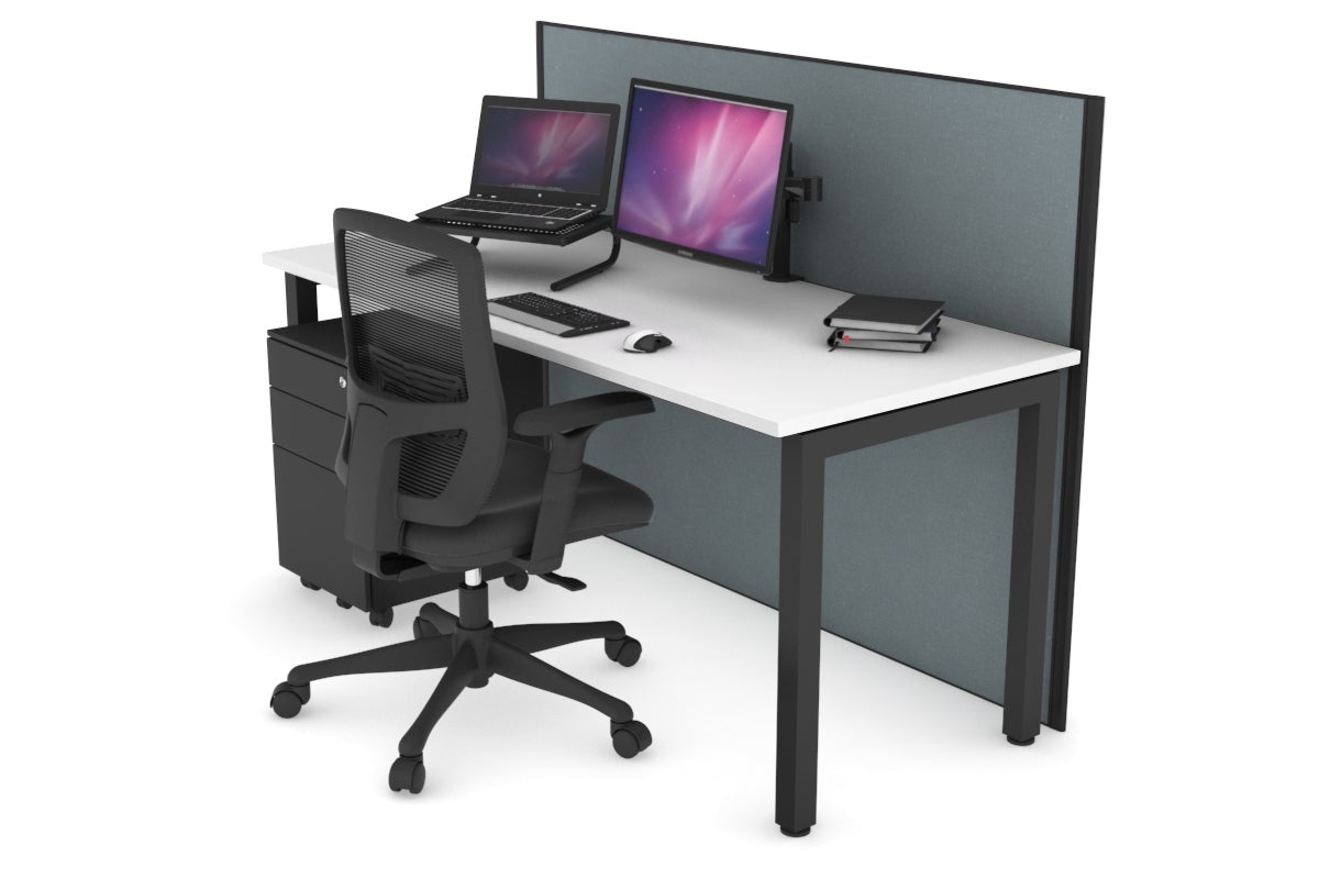 Horizon Quadro Square Legs Office Desk - 1200L x 700W Modern Workstation for Home & Office - Perfect for Remote Work, Study & Small Spaces