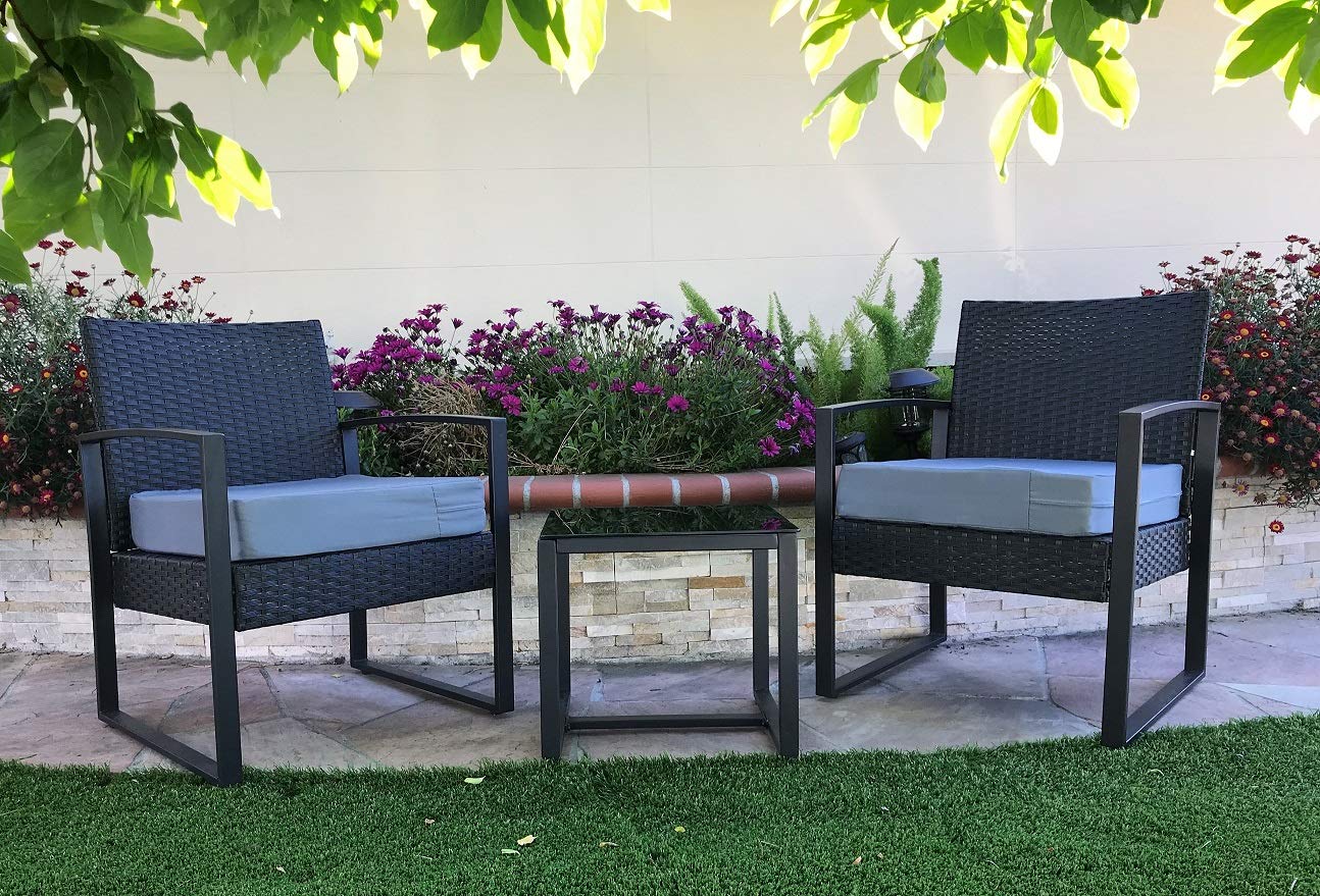 CozyLounge Waterproof Outdoor Patio Chair Cushion Covers - 2 Pack (22x14x4 Inches) Stone Gray, All-Weather Resistant Seat & Back Pillows for Garden, Deck, Poolside Furniture - Perfect for Patio, Balcony & Backyard Relaxation