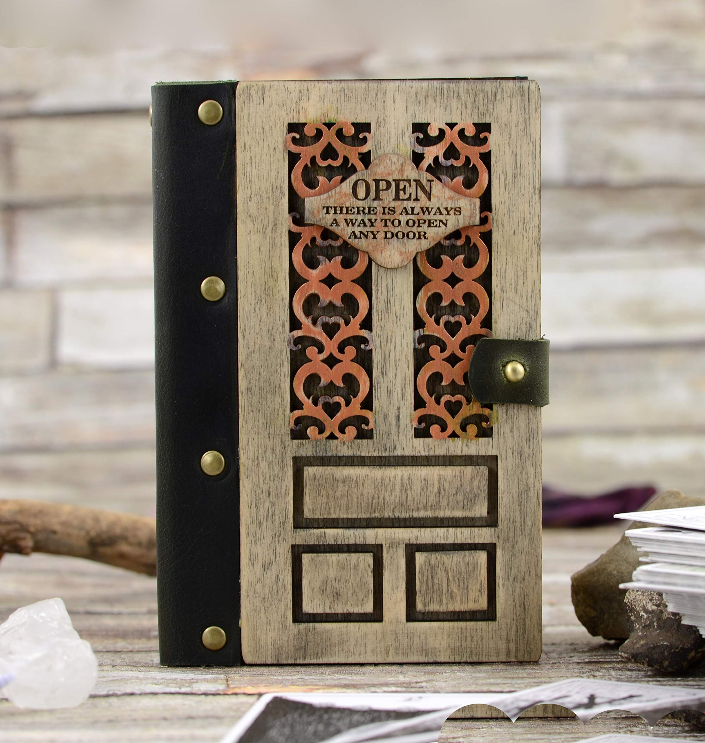 Laser Engraved Wooden Tarot Box - Gift for Tarot Readers & Spiritual Use