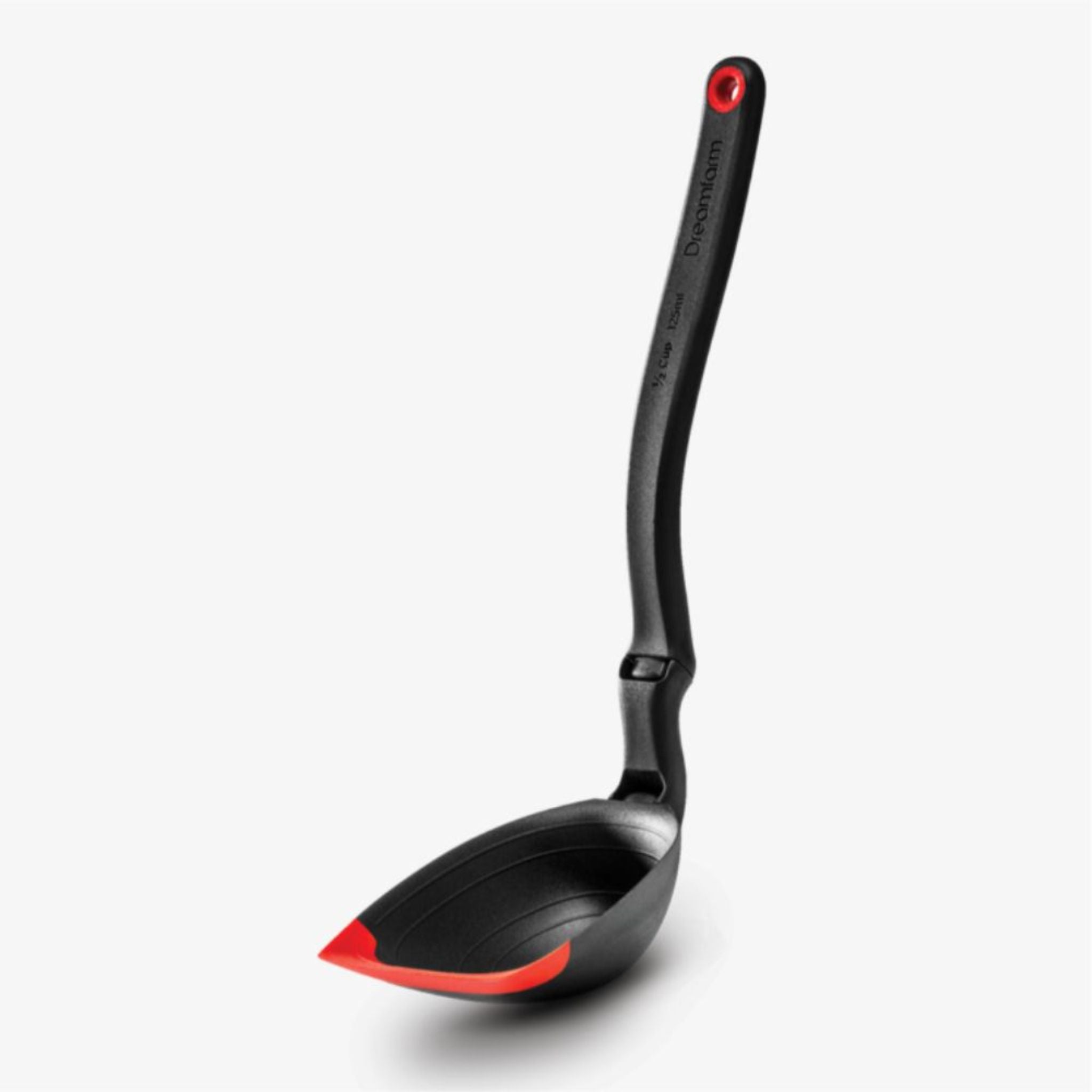 DreamFarm Nylon/Silicone Spoon Ladle - Heat-Resistant & Durable Kitchen Utensil for Cooking, Serving & Mixing - Perfect for Soups, Sauces & Pasta (Red, Model SH DFSD4229 RD) - Ideal for Home Kitchens & Restaurants