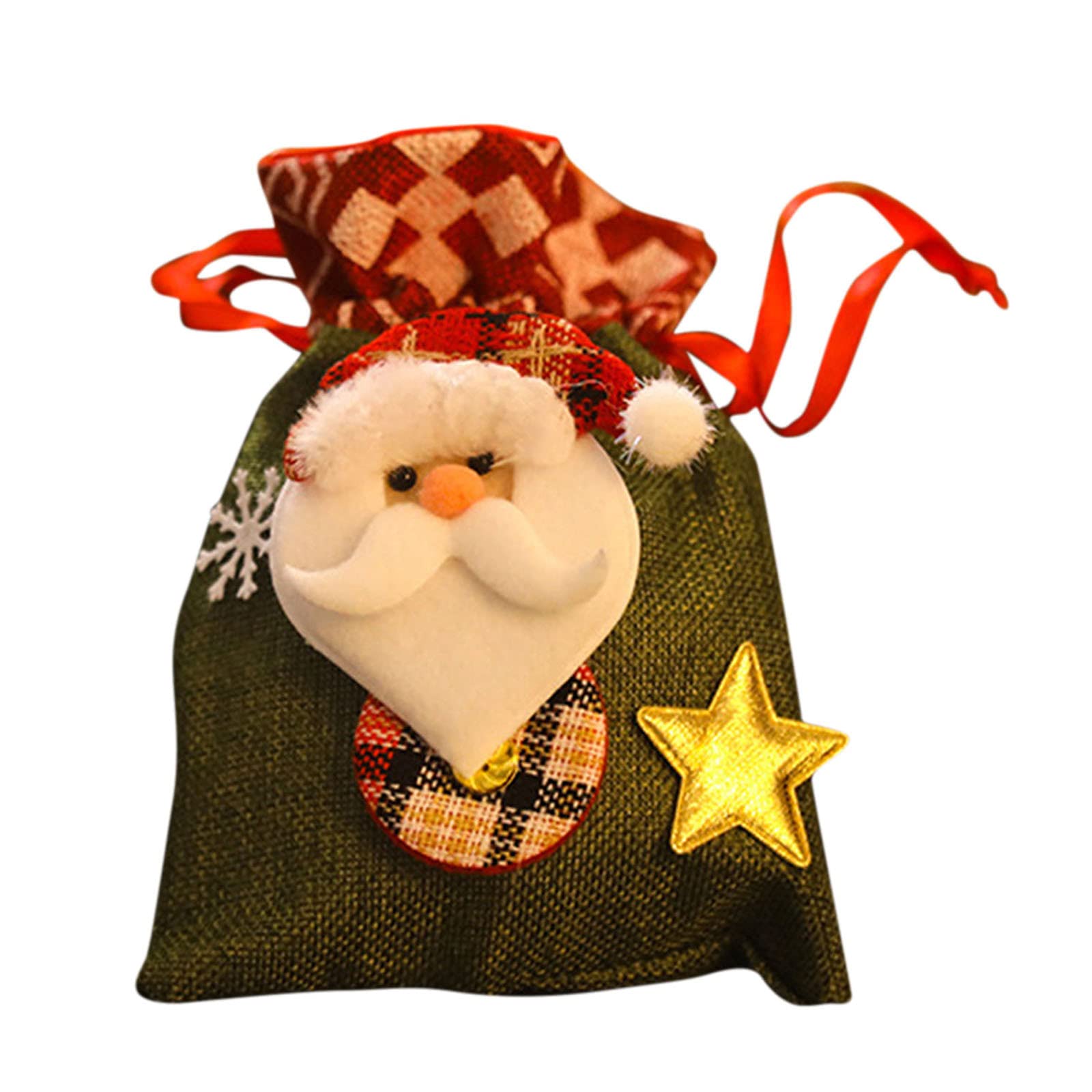 Qwent Premium Christmas Drawstring Bags - Holiday Gift Pouch for Candy, Treats & Small Gifts | Perfect for Christmas Parties, Halloween Favors & Birthday Goodie Bags