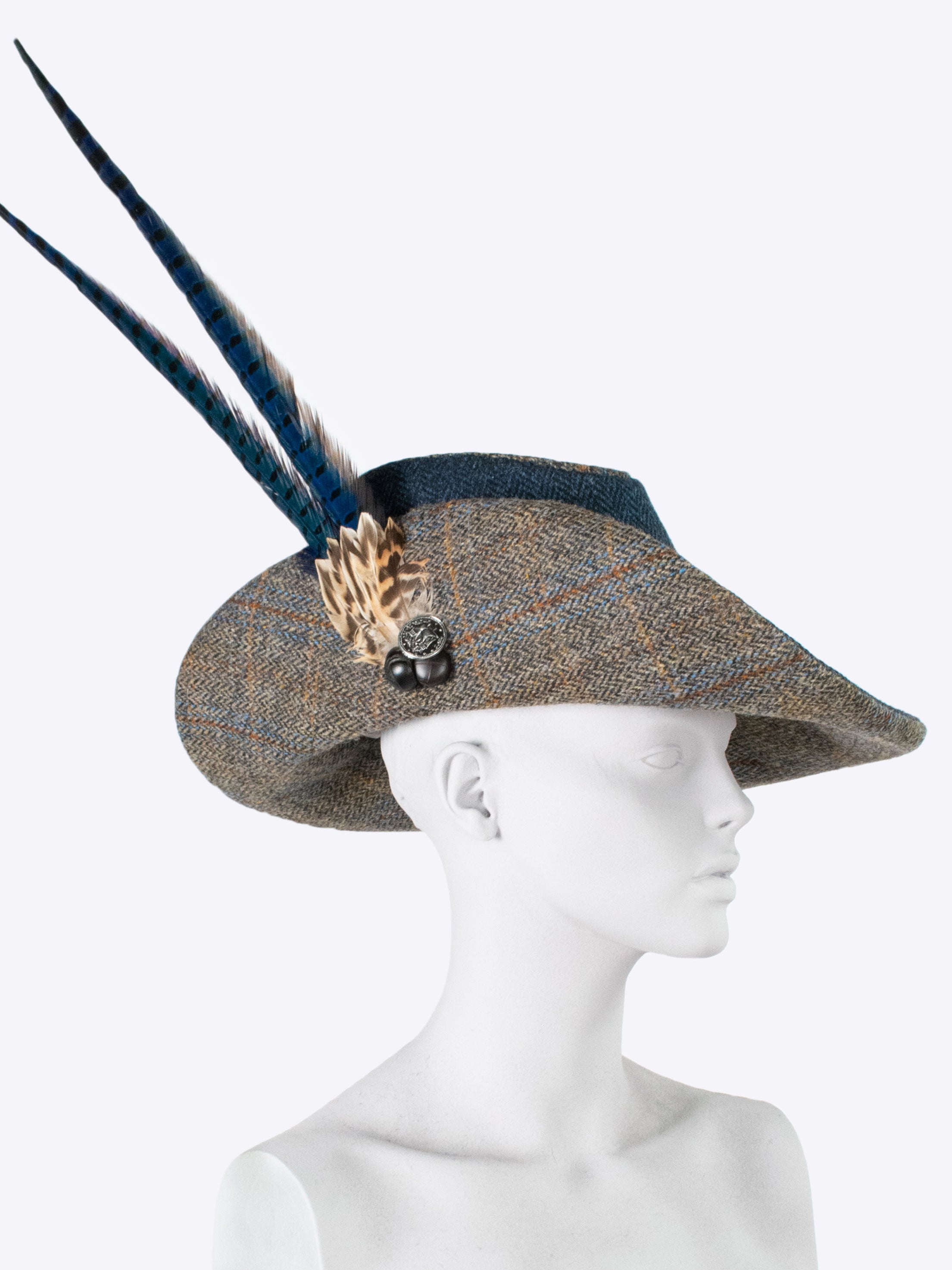 Waterproof Wide Brim Sun Hat for Women - Navy Blue & Sage Green - Perfect for Beach, Hiking, and Outdoor Activities