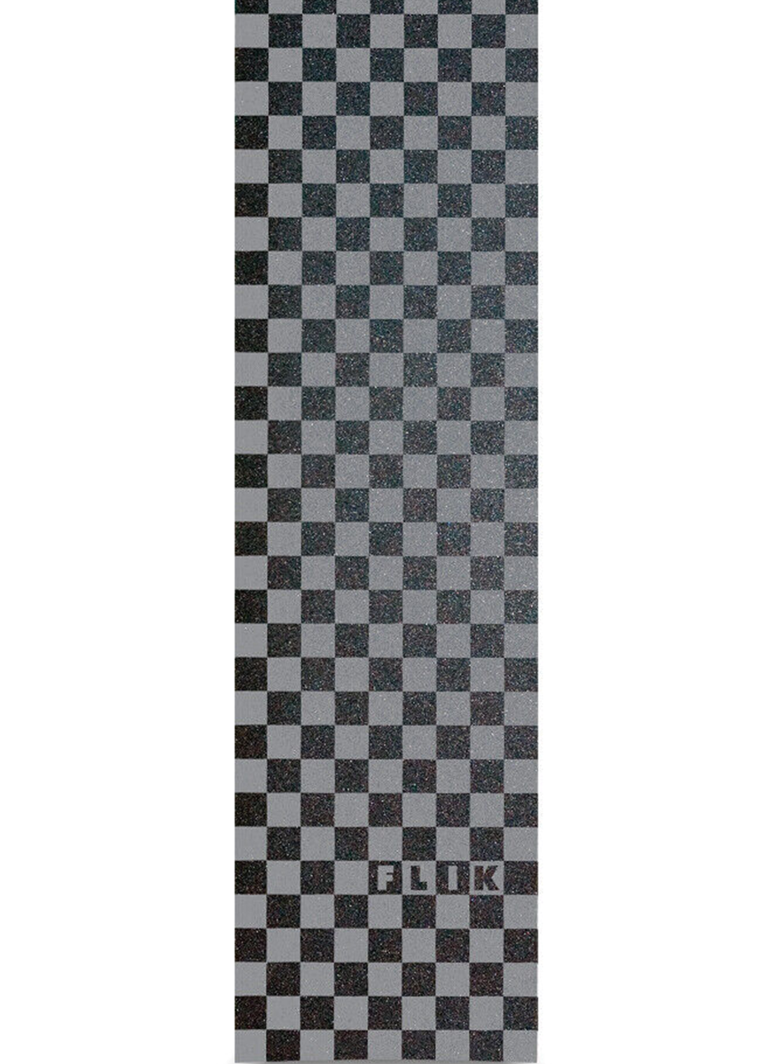Flik Checkered Grip Tape - Premium Skateboard Grip Tape with Strong Adhesive - Non-Slip Grip for Skateboards, Longboards & Scooters - Perfect for Street Skating, Tricks & Commuting