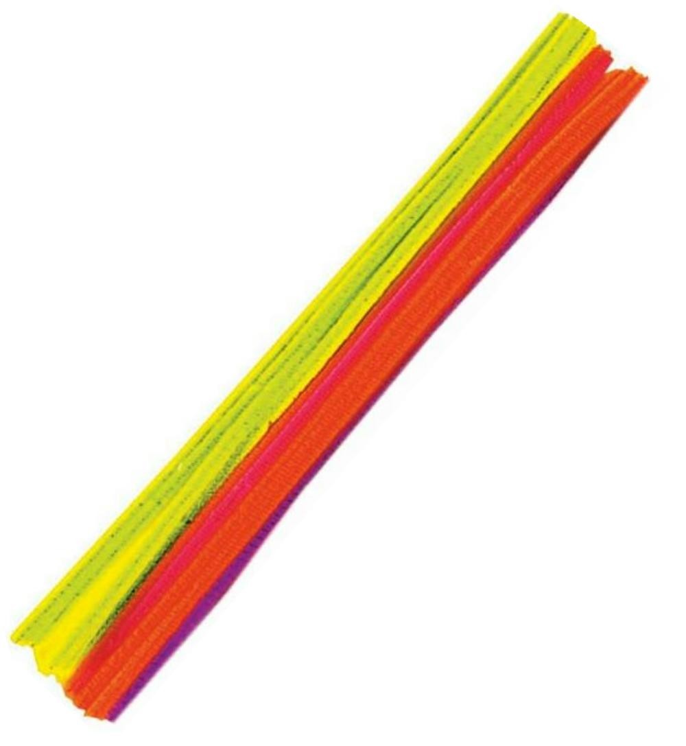 Vibrant Assorted Hot Colors Chenille Stems - Pipe Cleaners for DIY Crafts, Classroom Projects & Floral Arrangements