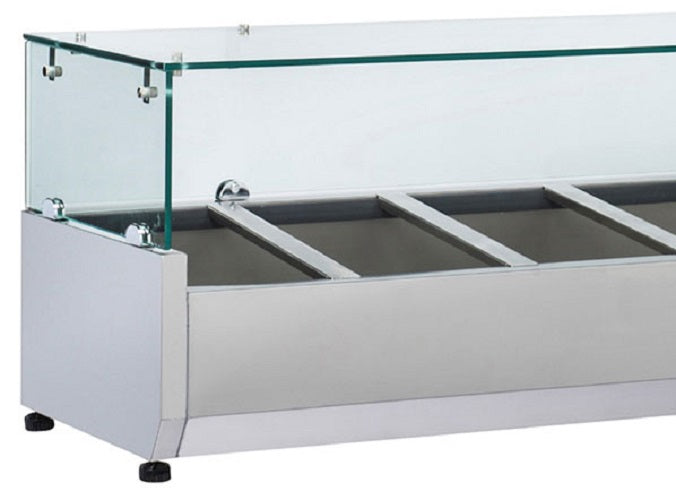 VRX2000 Commercial Refrigerated Glass Display Case - Premium Ingredient Storage Unit for Restaurants, Bakeries & Cafes - Ideal for Fresh Food Presentation & Merchandising