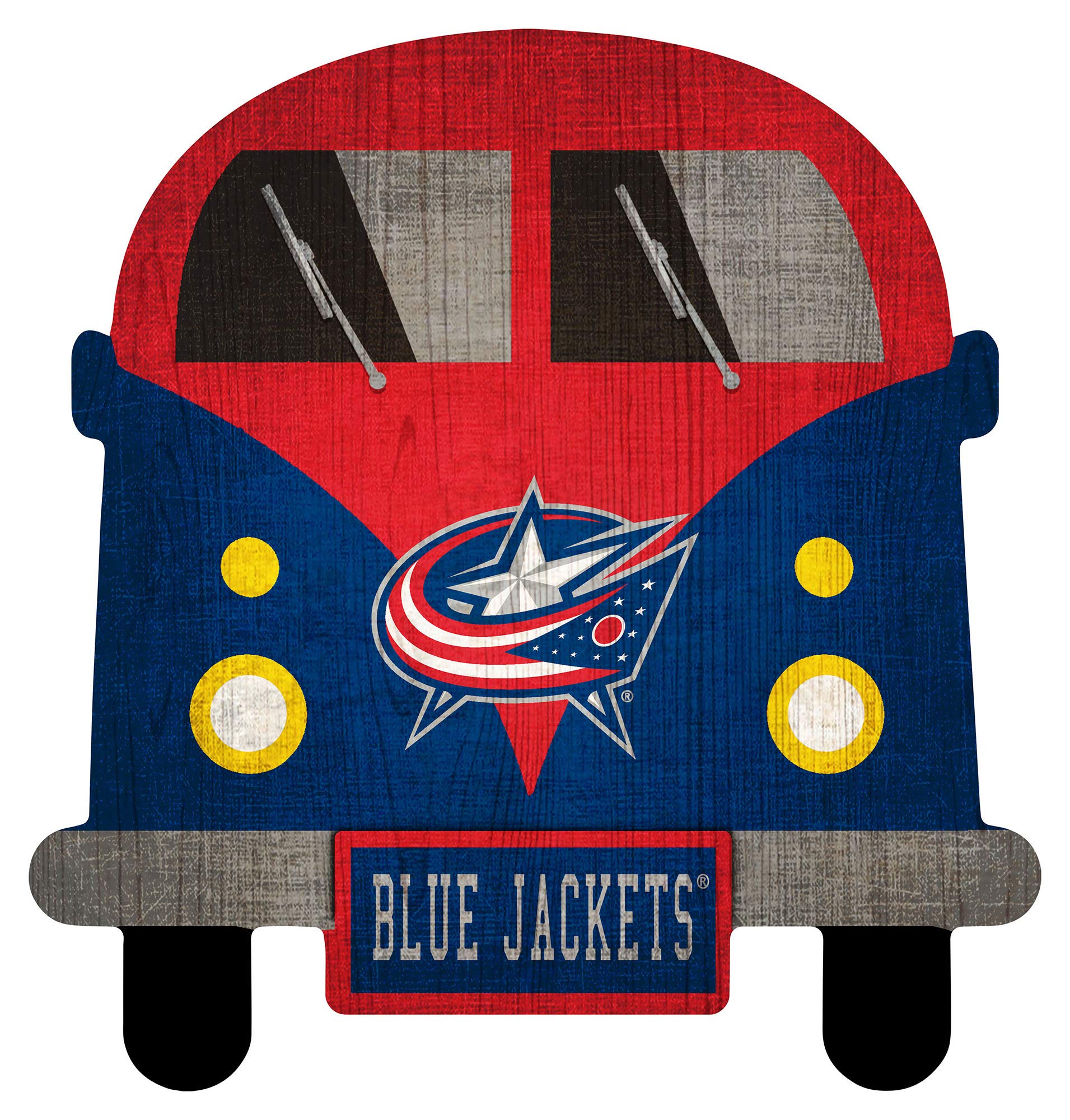 Fan Creations NHL 12 Inch Team Bus Sign - Officially Licensed Hockey Decor for Home, Office, or Tailgate Parties - Perfect for Sports Fans and Game Room Decor