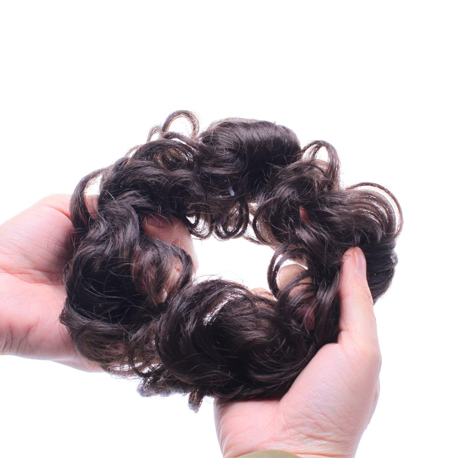 BELLA HARARO Messy Bun Hair Extension - Synthetic Hair Scrunchies for Women & Girls - Black Hairpiece (Pack of 1) - Perfect for Quick Hairstyles, Parties & Everyday Wear