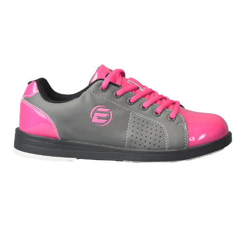 ELITE Women's Classic Grey & Pink Bowling Shoes - Lightweight & Comfortable for League Play & Casual Bowling