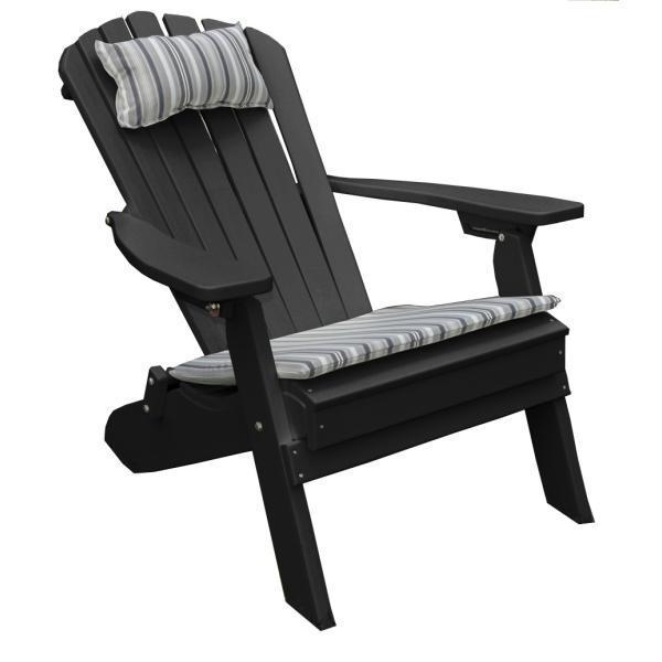 Premium A&L Furniture Poly Folding Reclining Adirondack Chair - Durable Outdoor Patio Furniture for Backyard, Poolside & Beach Relaxation