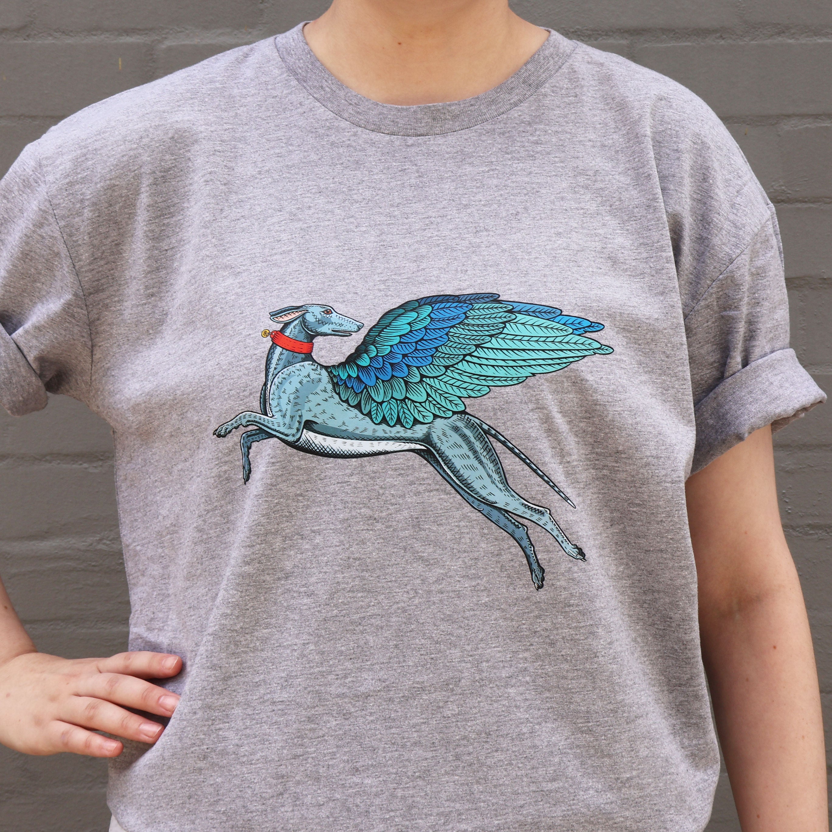 House of Hawks Flying Hound Graphic T-Shirt - Premium Cotton Men's & Women's Casual Tee - Perfect for Streetwear, Gifts & Everyday Fashion