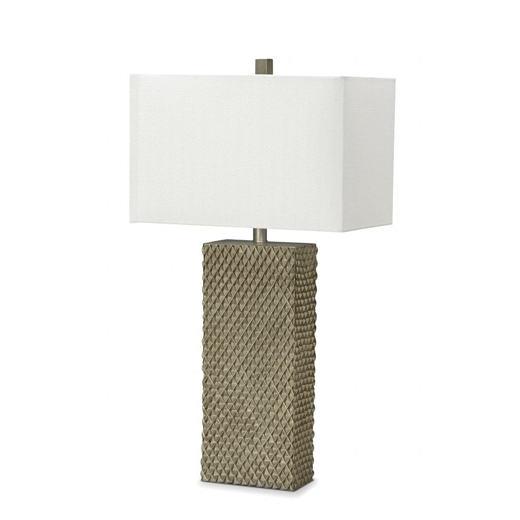 Modern Gold Waffle Table Lamp Set of 2 - Contemporary Home Decor Lighting for Living Room, Bedroom & Office