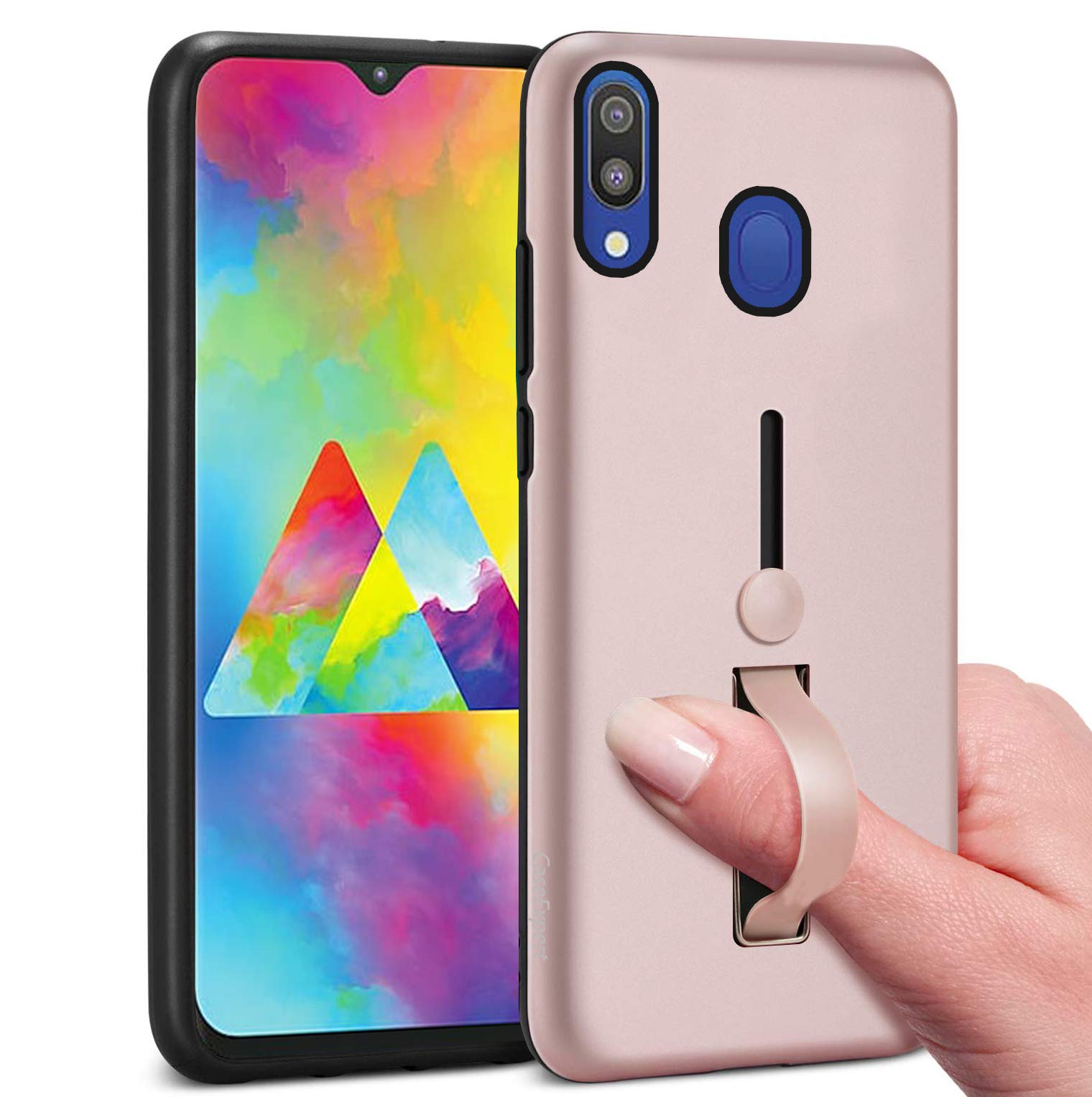 Samsung Galaxy M20 Case - Shockproof Rugged Hybrid Protective Cover with Kickstand & Handle | Durable Armor for Everyday Use, Travel & Outdoor Activities | Compatible with Samsung Galaxy M20 Smartphone