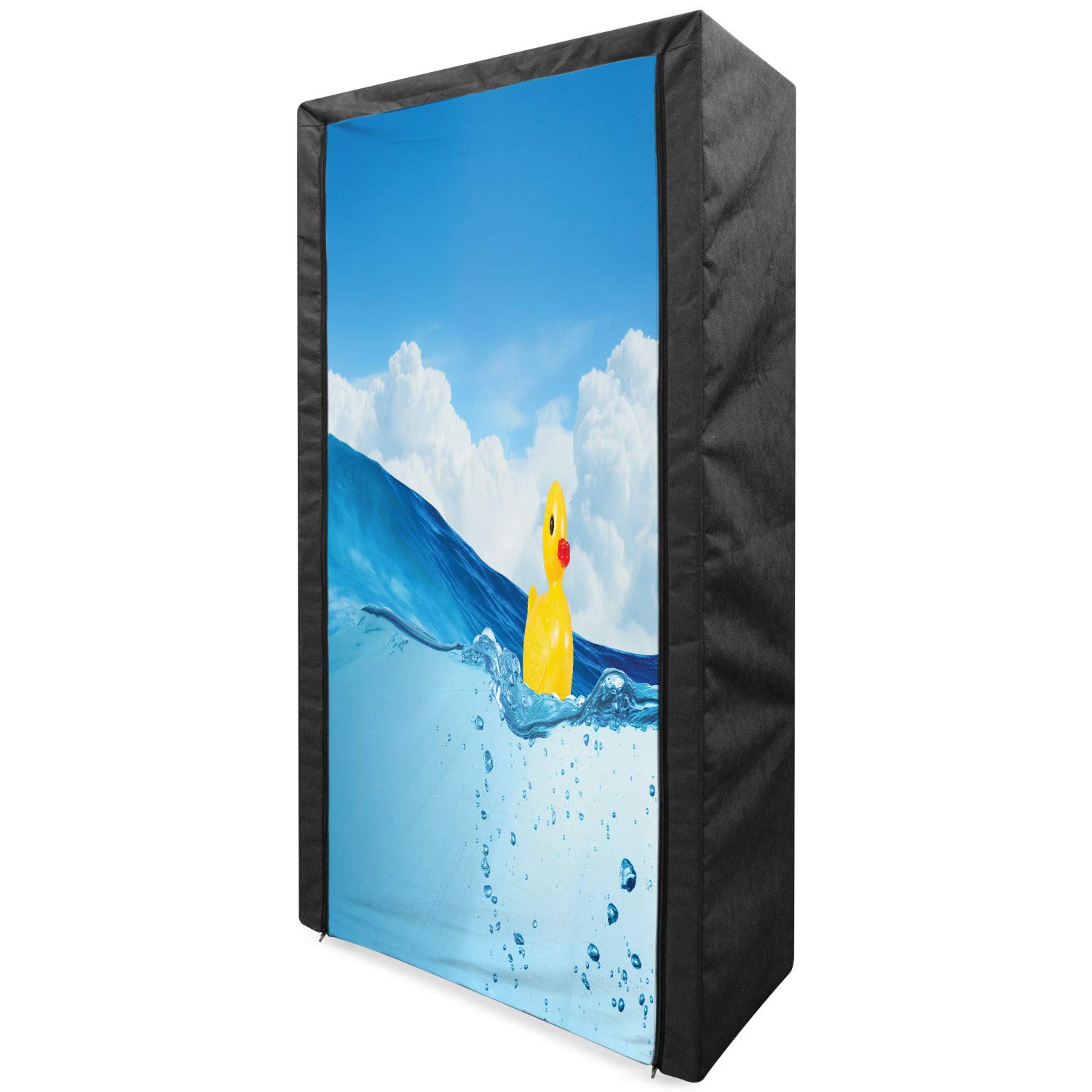 Ambesonne Blue and Yellow Rubber Duck Fabric Wardrobe - 33.5
