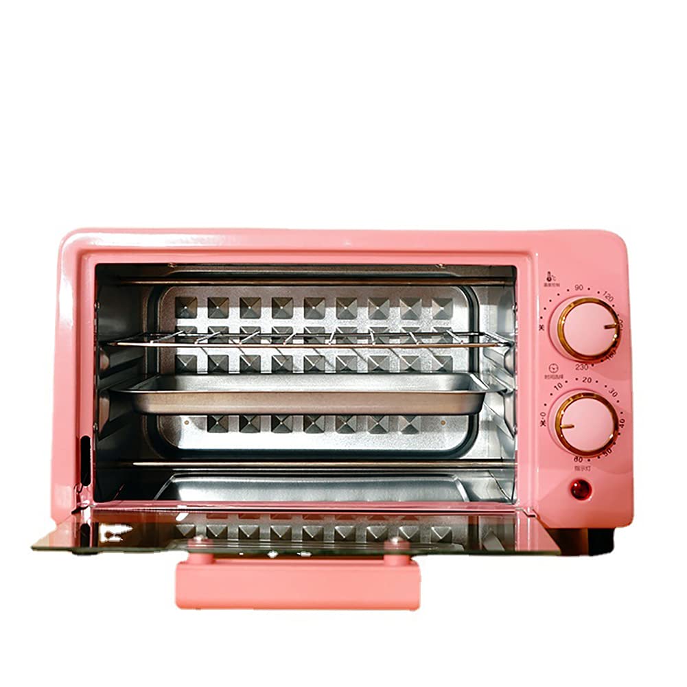 JJINPIXIU 12L Convection Mini Oven with Grill & Dehydrator, 700W Countertop Toaster Oven for Baking, Roasting, Air Frying - Perfect for Small Kitchens, Dorms, Apartments & Gift Giving