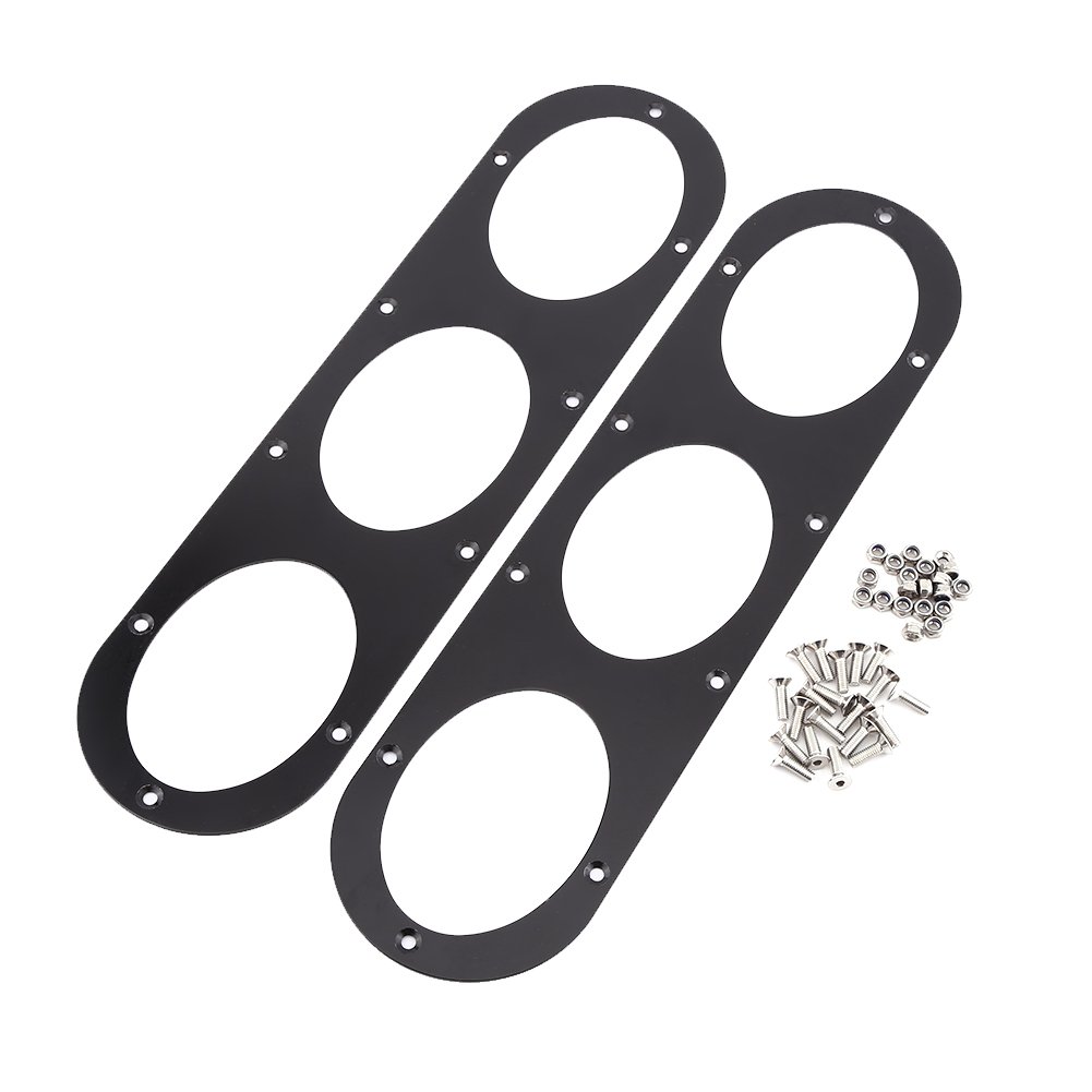 Universal 2-Piece Aluminum Alloy Rear Bumper Diffuser Panel - Race Car Air Diversion Styling Accessory for Enhanced Aerodynamics & Sporty Look | Perfect for Track Days, Car Shows & Performance Upgrades