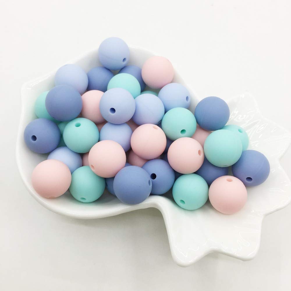 Premium 10-15mm Round Silicone Beads - Food Grade, Non-Toxic Rubber Beads for Jewelry Making, DIY Crafts & Baby Teethers (Color: C, Diameter: 15mm) - Perfect for Beading Projects, Sensory Toys & Safe Chewables