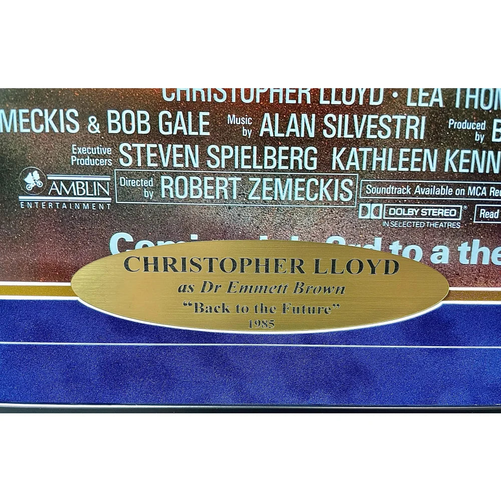 Authentic Christopher Lloyd Signed 16x20 Framed Photo - Back to the Future Movie Poster with PSA/DNA COA - Perfect for Home Theater Decor, Sci-Fi Collectibles & Fan Gift Ideas