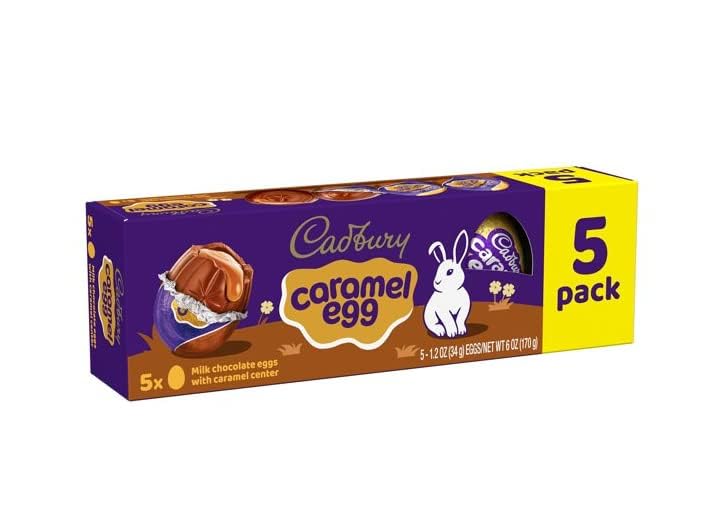 Maryseplace Easter Chocolate Variety Pack - 15 Assorted Eggs (Peanut Butter, Cadbury Creme & Caramel Creme) - Easter Basket Filler, Party Decor & Gift Boxed Treats - Perfect for Easter Egg Hunts, Holiday Celebrations & Sweet Gifts - Includes Free Fridge Sticker