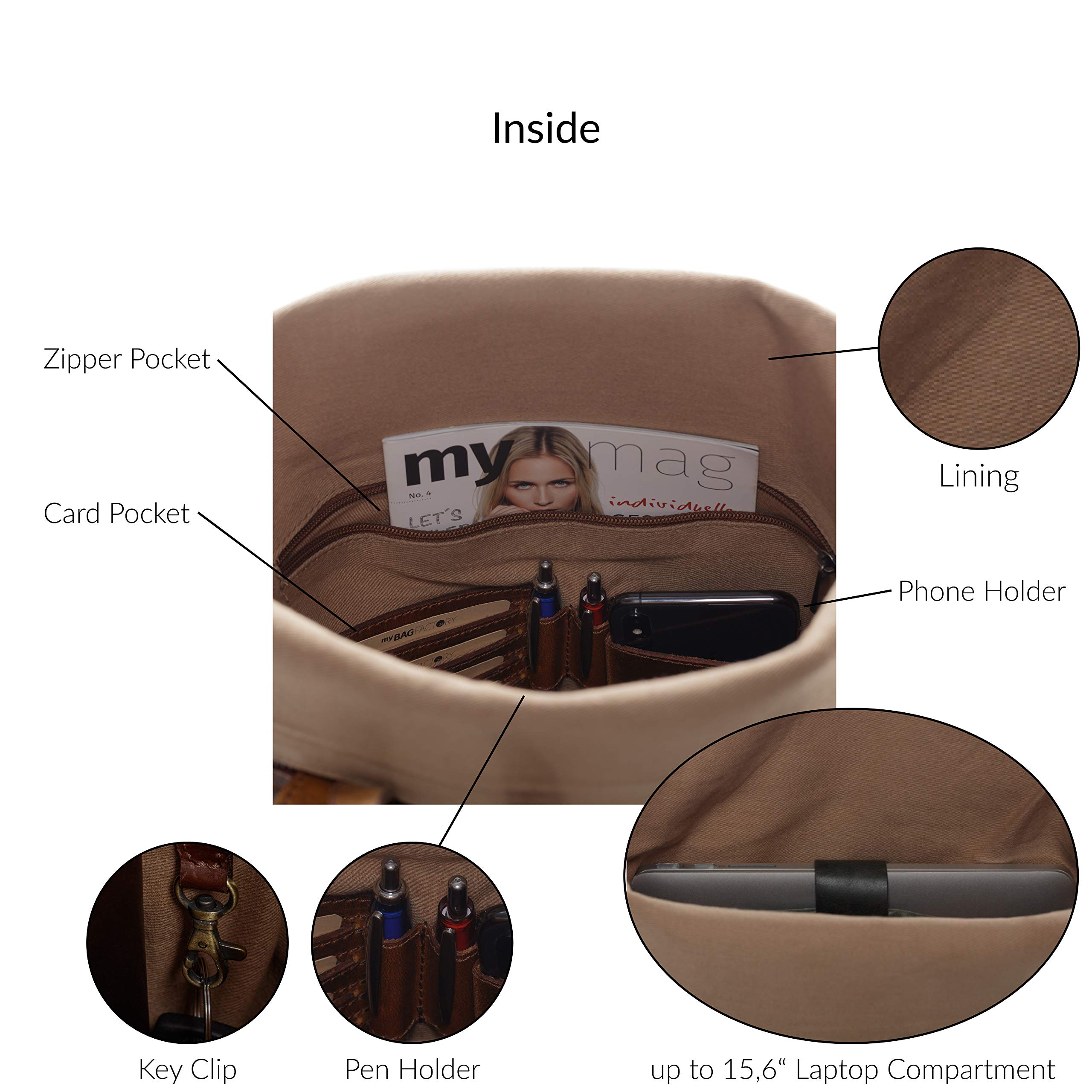 Genuine Leather CHAZ Backpack by SID & VAIN - 15