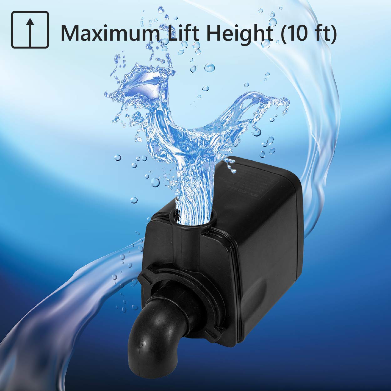 Best Indoor Hydroponic Water Pump for Home Gardening - High Efficiency Quiet Submersible Pump for Hydroponics, Aquaponics & Indoor Herb Gardens