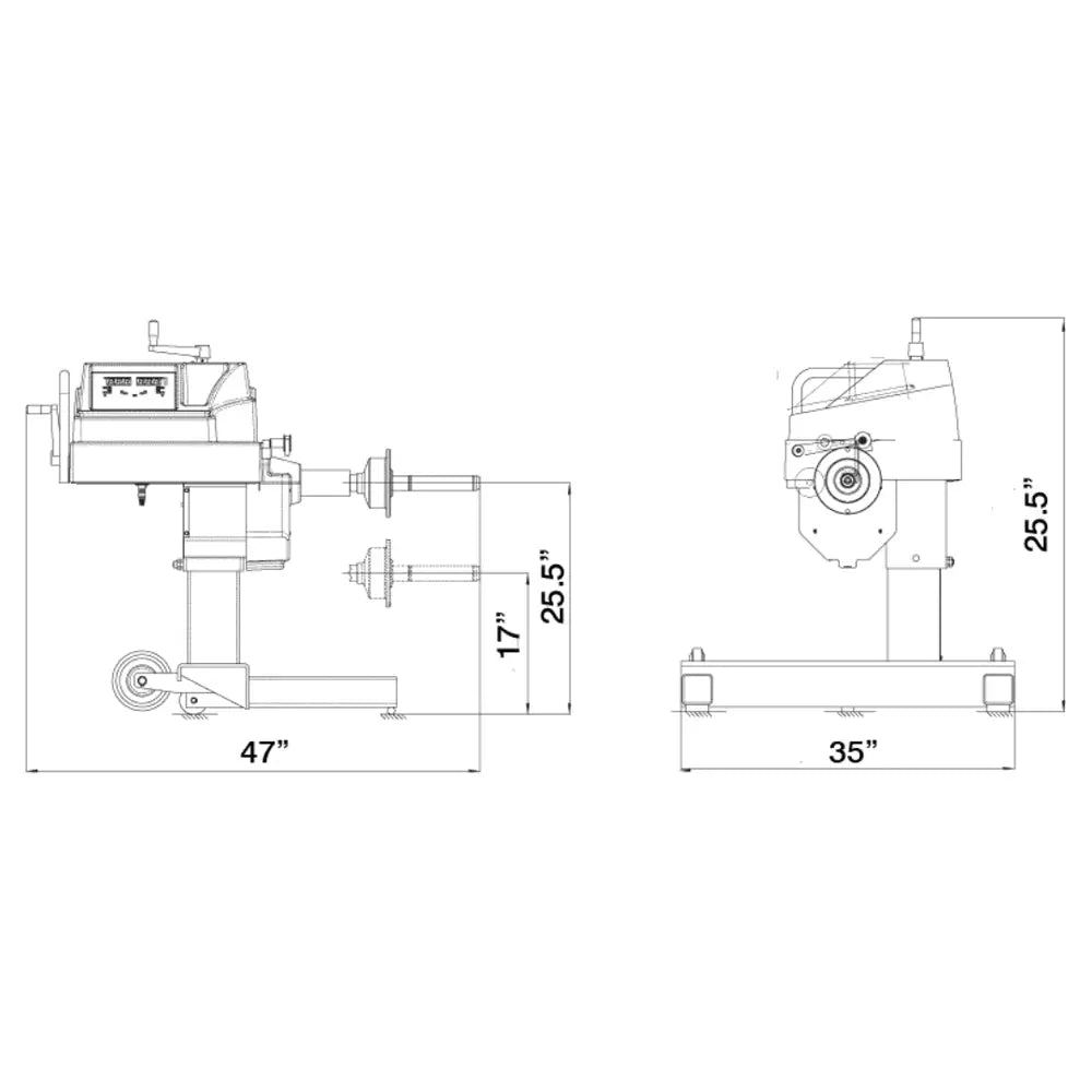 Cemb C206 Hand Spin Mobile Truck Wheel Balancer - Portable Wheel Balancing Tool for Trucks, Trailers & RVs - Perfect for Auto Shops, Garages & Roadside Repairs