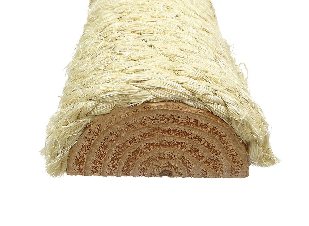 Premium Elevated Cat Bed for Large Cats - Cozy Beige Cat Condo with Scratching Posts - Perfect for Indoor Cats, Apartments & Pet Furniture Lovers