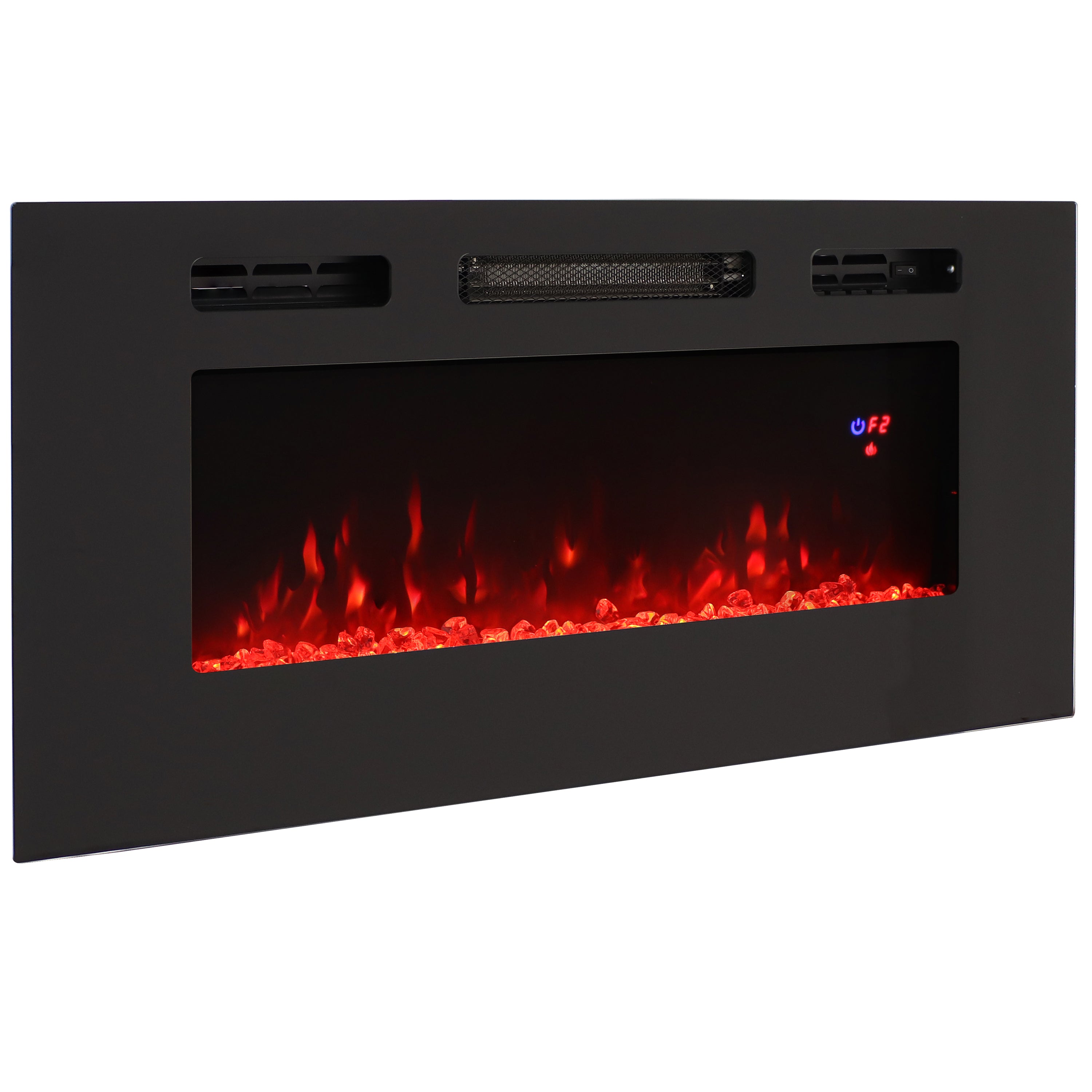 Sunnydaze Elegant Indoor Electric Fireplace - Realistic Flame Effect, Energy Efficient, Perfect for Living Room, Bedroom & Office Heating