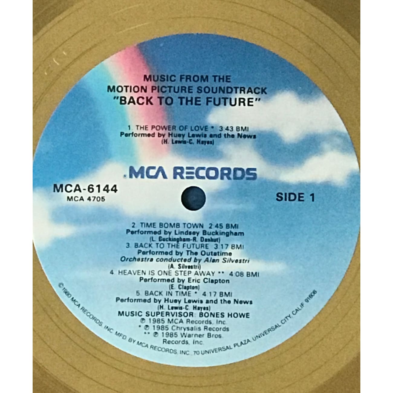 Back To The Future Original Motion Picture Soundtrack - RIAA Certified Gold Record Album - Perfect for 80s Nostalgia, Movie Collectors & Home Theater Displays