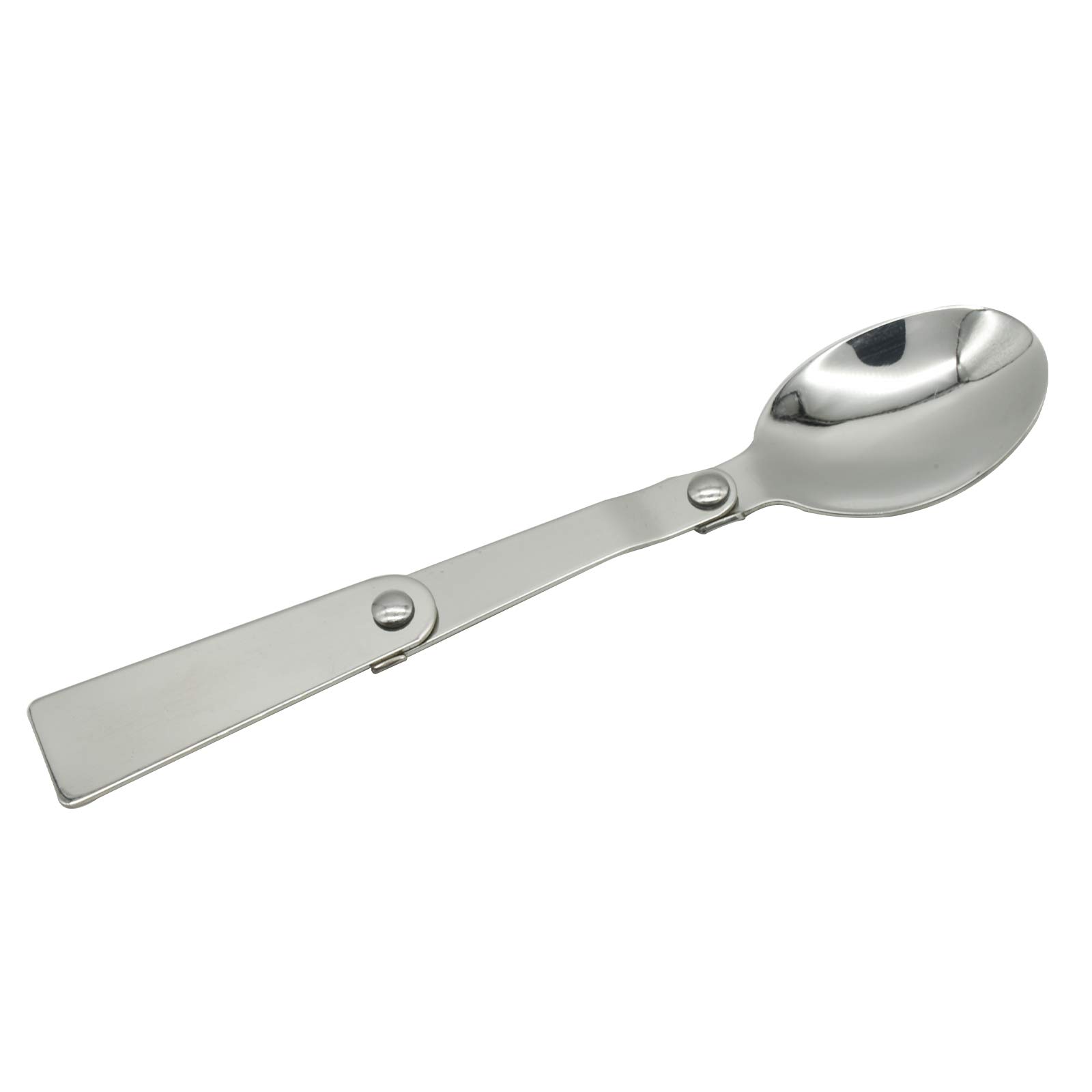 Foldable Stainless Steel 18/10 (304) Spoon and Fork Set - 2 Pack Portable Spork for Camping, Hiking, Picnics & Outdoor Dining | Durable Salad Utensils for Thermos Lunch Boxes & Travel Meals