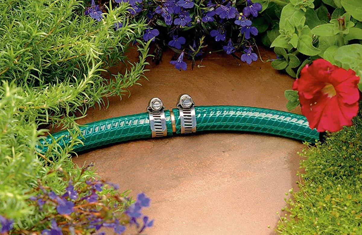 Hanobo 5 Pack 3/4 Inch Brass Pipe Connectors - Heavy Duty Metal Garden Hose Repair Mender with Stainless Steel Clamps - Perfect for Outdoor Watering, Irrigation Systems & DIY Plumbing Repairs