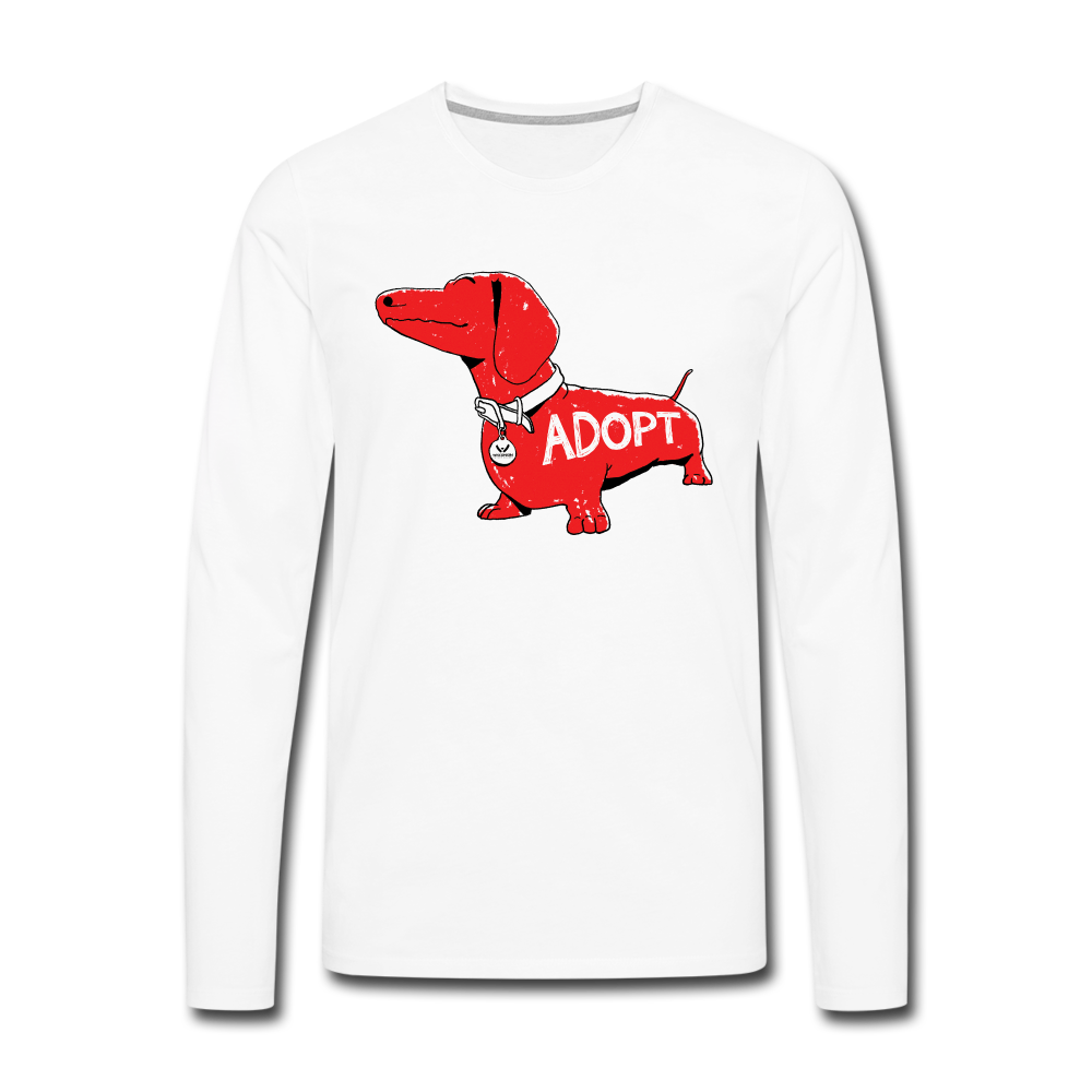 Big Red Dog Classic Premium Long Sleeve T-Shirt for Men & Women | Soft Cotton Comfort Fit Casual Wear | Perfect for Everyday Outfits, Gifts, and Dog Lovers