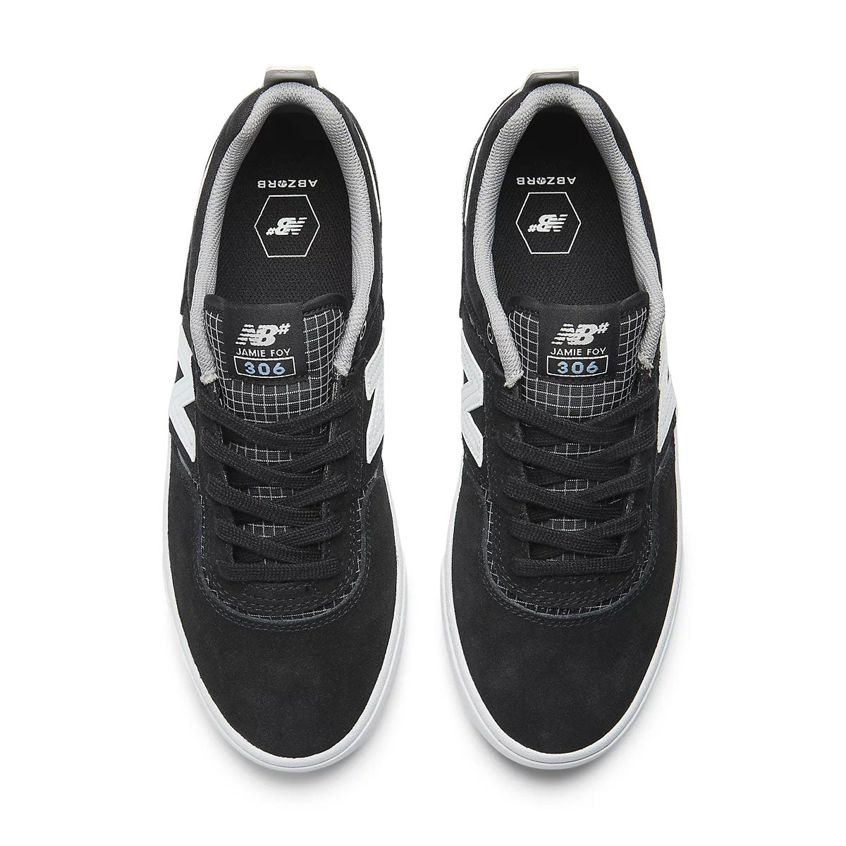 Jamie Foy Numeric 306 Skate Shoes - Black & White | High-Performance Skateboarding & Streetwear Sneakers for Men & Women
