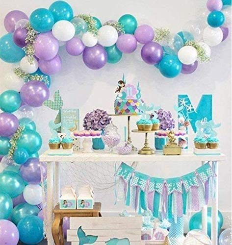 48Pcs 12 Inch Teal & Rose Gold Confetti Balloons - Premium Party Decorations for Birthday, Wedding, Engagement, Graduation - Perfect for Indoor & Outdoor Celebrations, Photo Backdrops & Event Styling