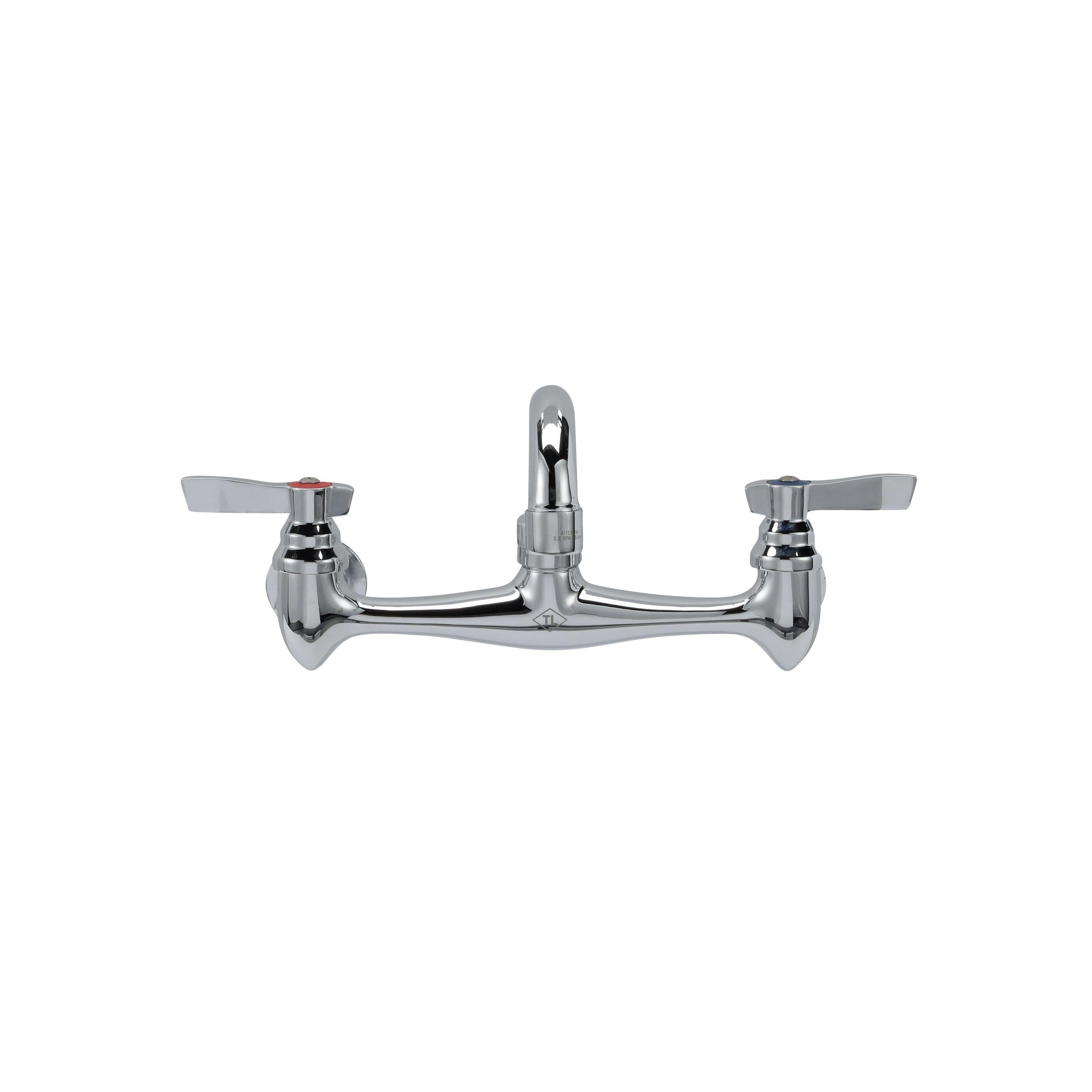 Premium Wall Mount Faucet with 8-Inch Center and 14-Inch Swivel Spout - Ideal for Bathroom Sink, Vanity, and Powder Room Installations