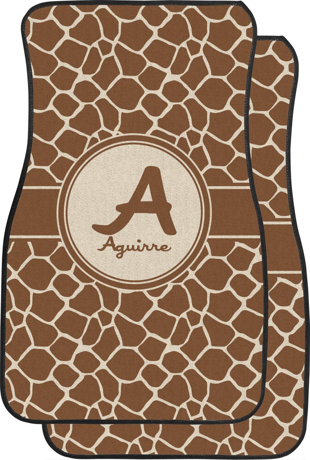 Custom Giraffe Print Car Floor Mats Set - 2 Front & 2 Rear Mats for SUVs, Trucks & Sedans | Waterproof & Anti-Slip Car Accessories for Road Trips & Daily Commute