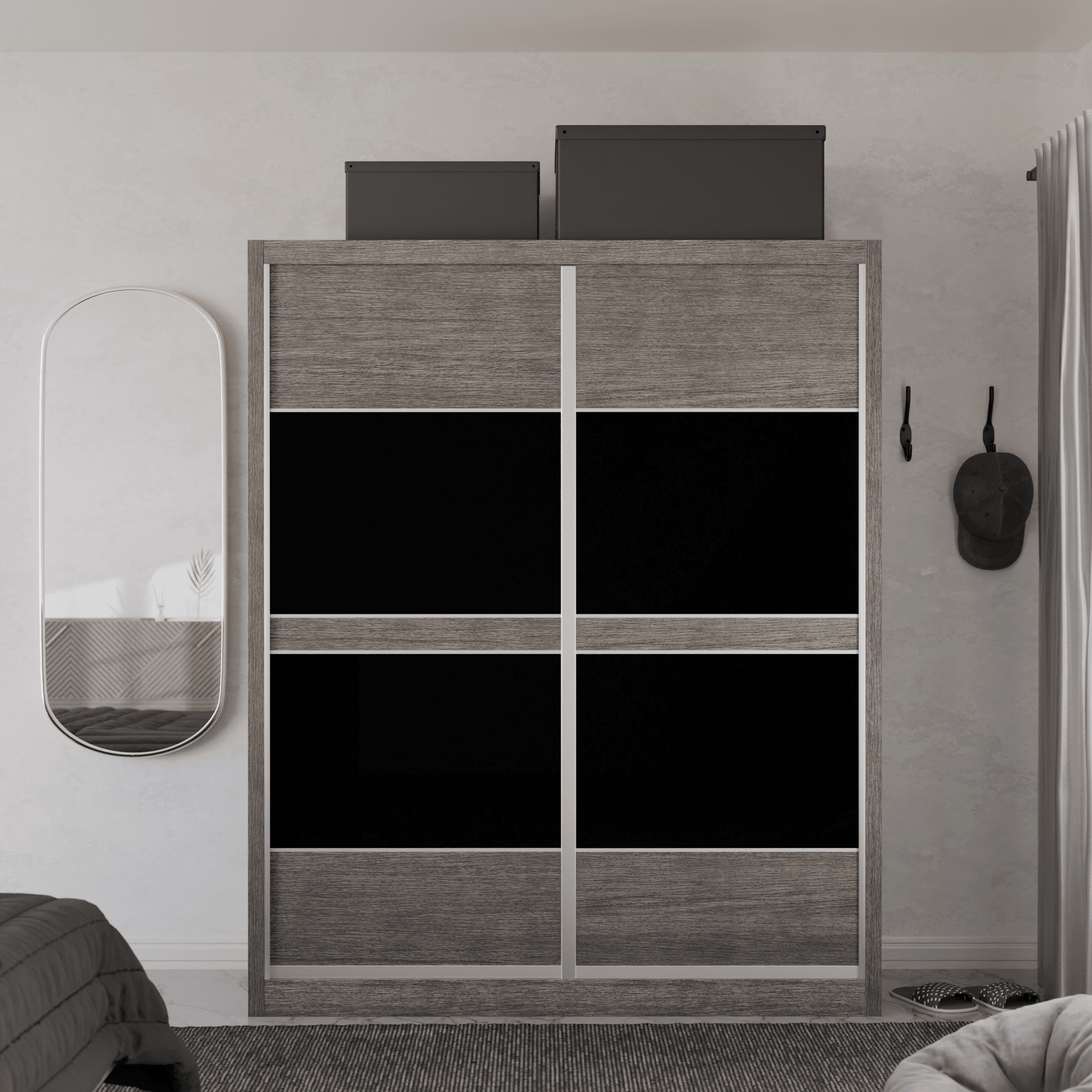 Modolva W08 Modular Wardrobe - Customizable Closet Organizer for Bedroom & Walk-In Closets | Space-Saving Storage Solution for Clothes, Shoes & Accessories