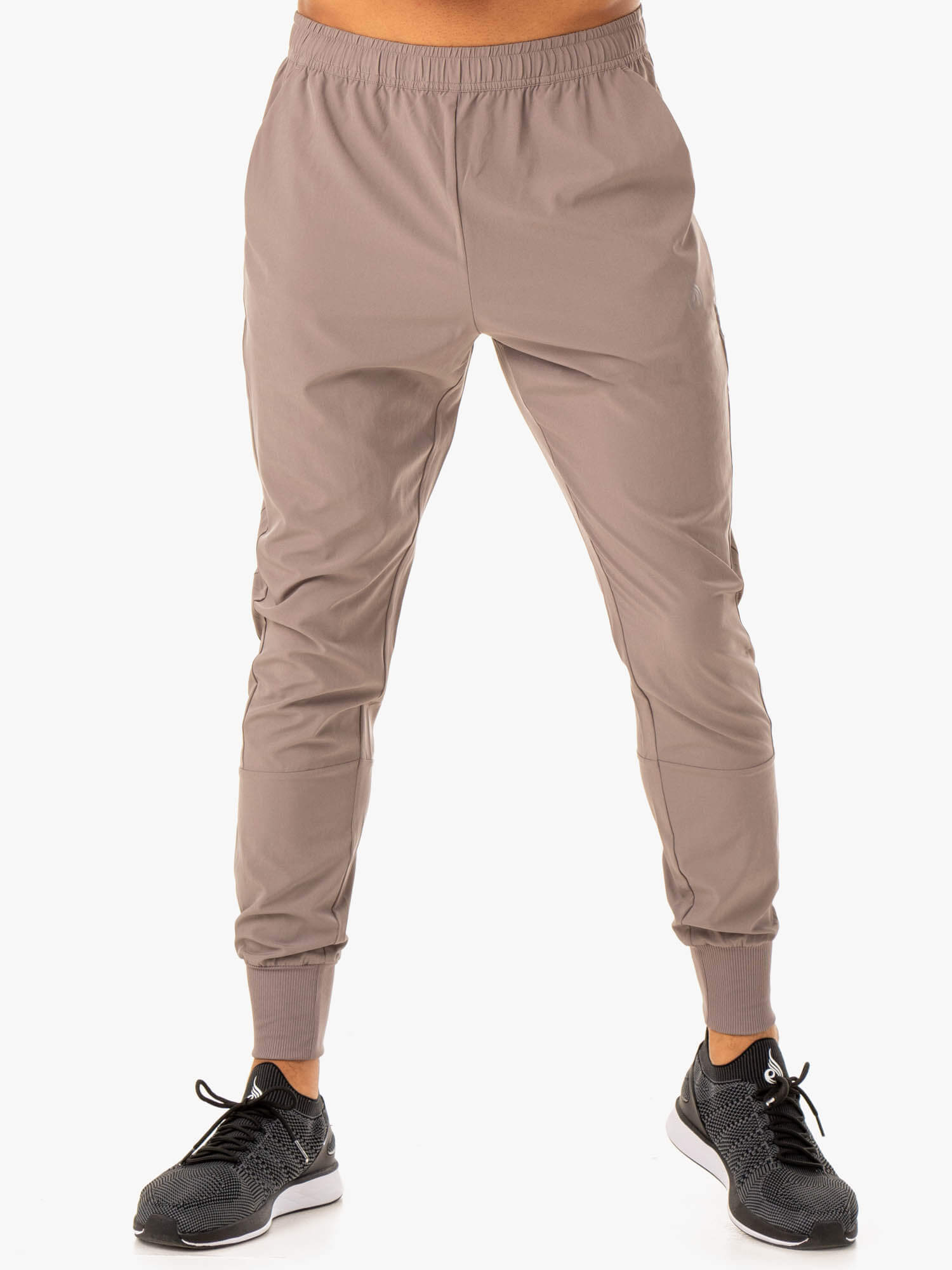 Division Woven Joggers for Men - Comfortable Casual Tapered Pants with Elastic Waistband - Perfect for Lounge, Travel & Workout - Taupe