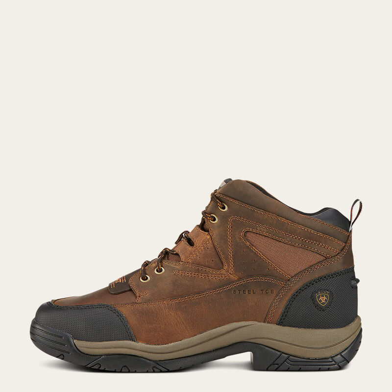 Terrain Wide Square Toe Steel Toe Work Boots for Men - Heavy Duty Safety Shoes for Construction, Warehouse & Outdoor Work