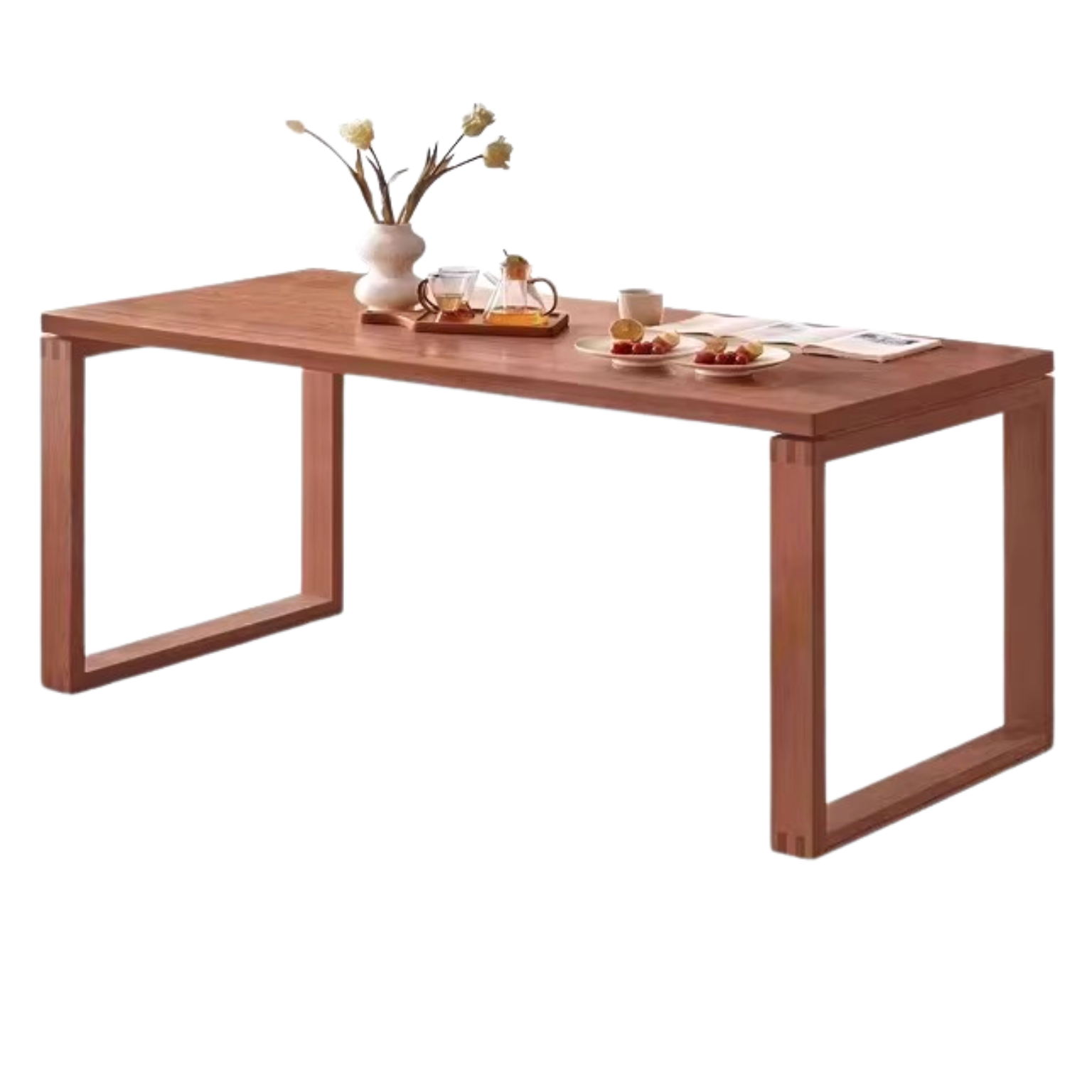70.8x33.4x29.5 inch / 180x85x75 cm / Walnut Color / Oak Dining table