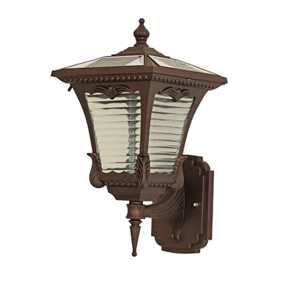 **KUXY Victoria Outdoor LED Solar Wall Light - Waterproof Rainproof Aluminum Fixture for Garden, Patio, Porch - Rustic Vintage Industrial Style - Perfect for Landscape, Villa & Home Decoration**
